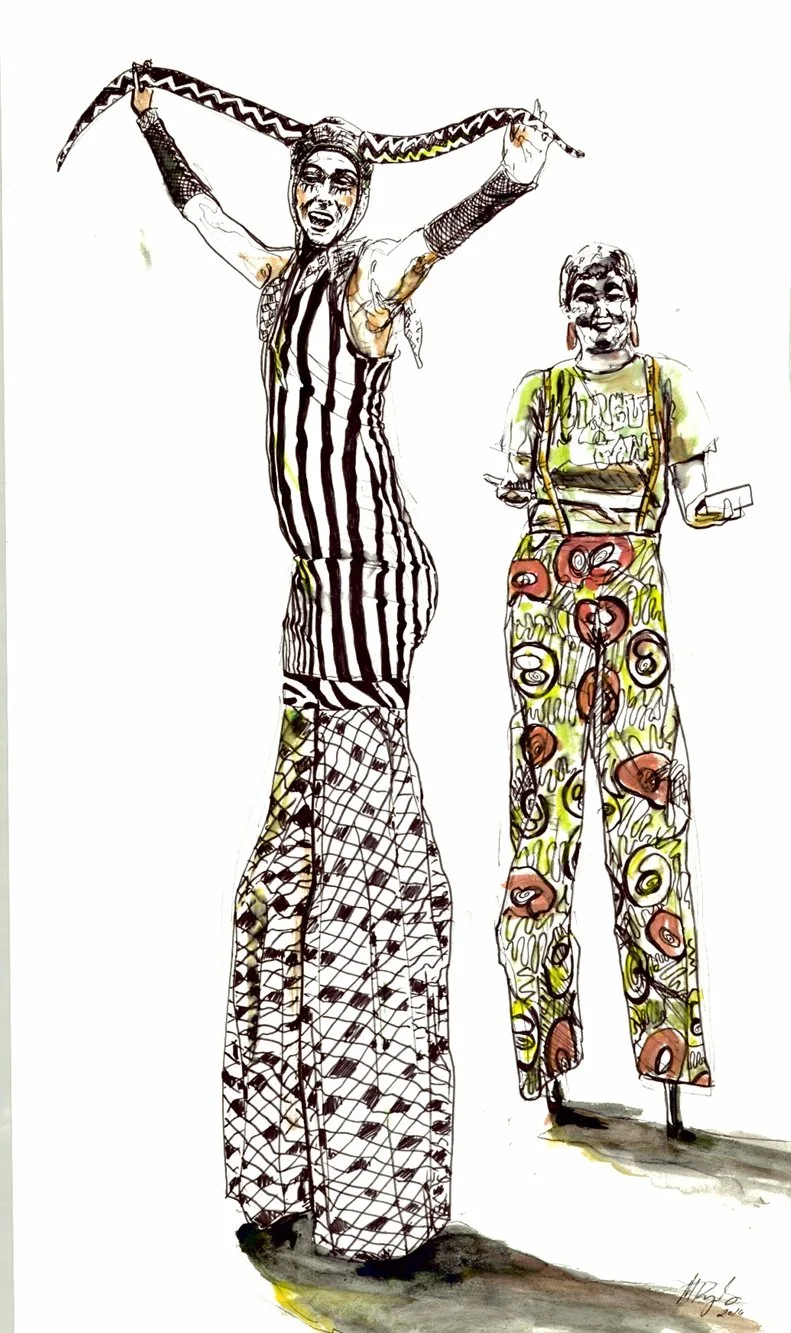 Print - Stilt Walkers