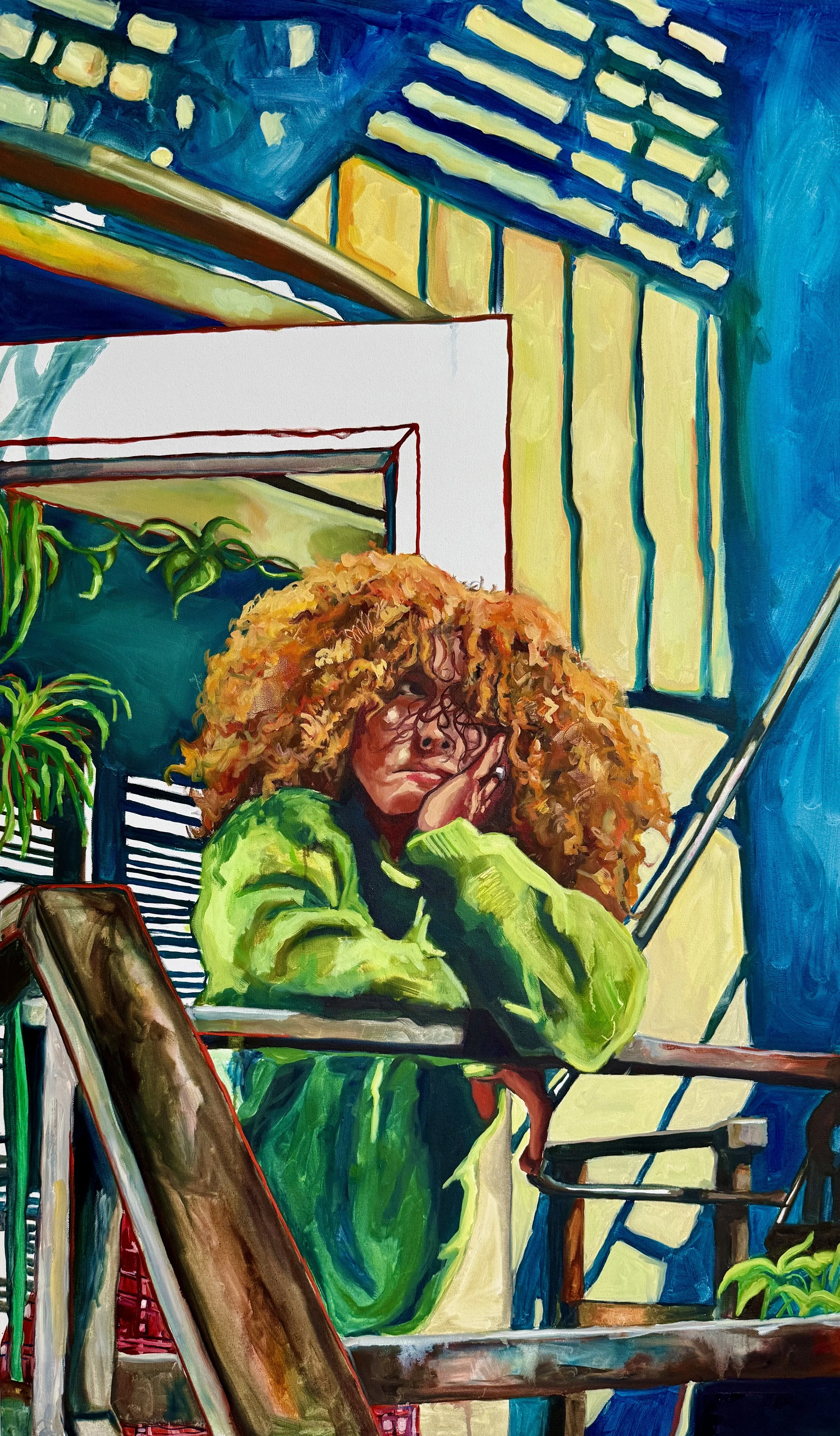 Sky, 2025, 60 in x 36 in (152.4 cm x 91.44 cm), Oil on Canvas
