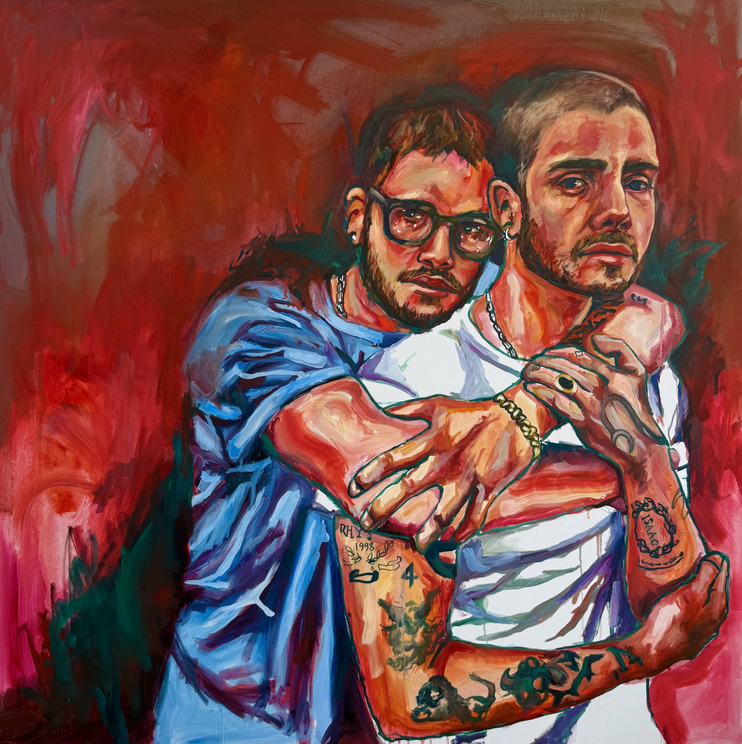 Burns Brothers, 2025, 48 in x 48 in (121.92 cm x 121.92 cm), Oil on Canvas