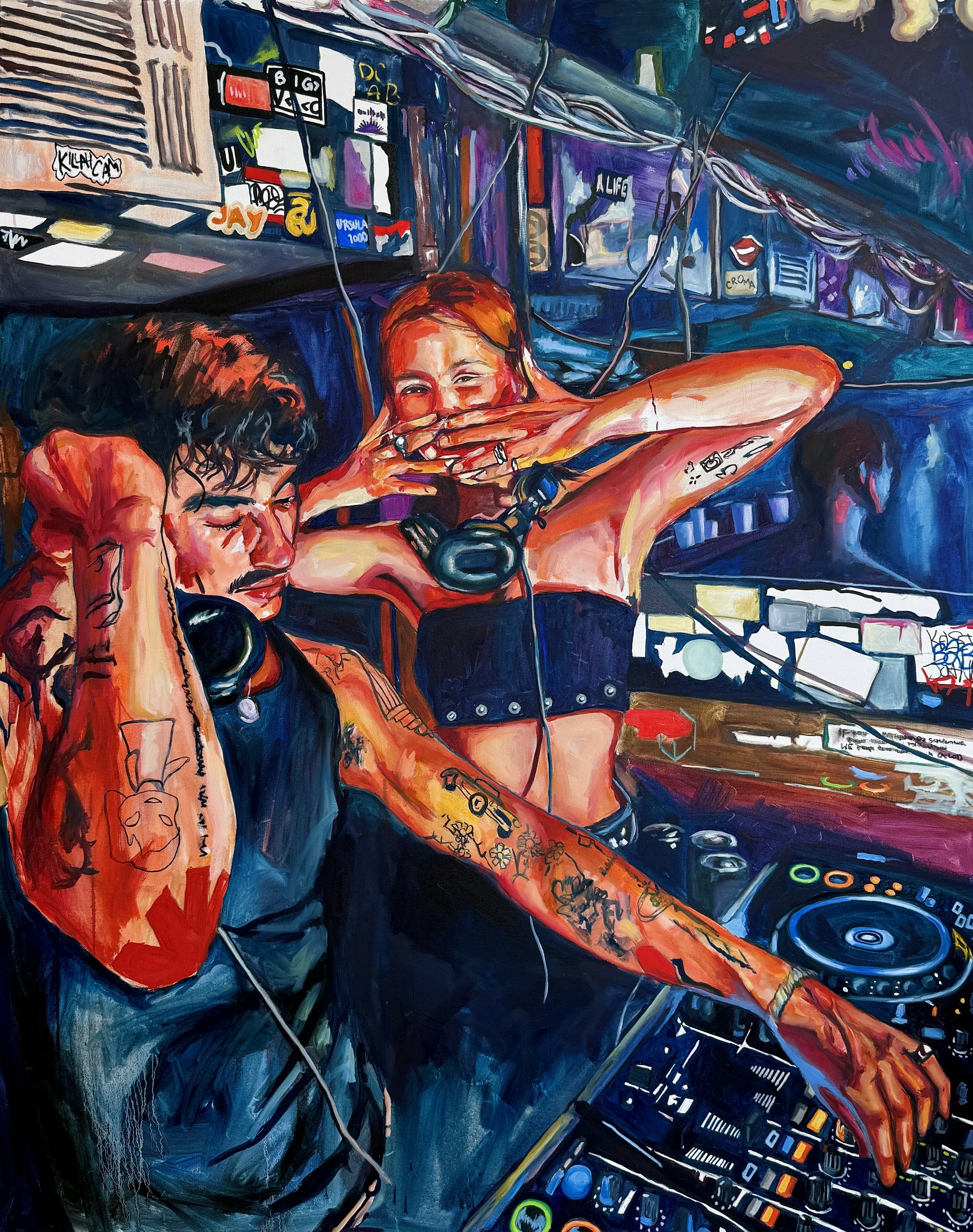 B2B, 2025, 60 in x 48 in (152.4 cm x 121.92 cm) Oil on Canvas