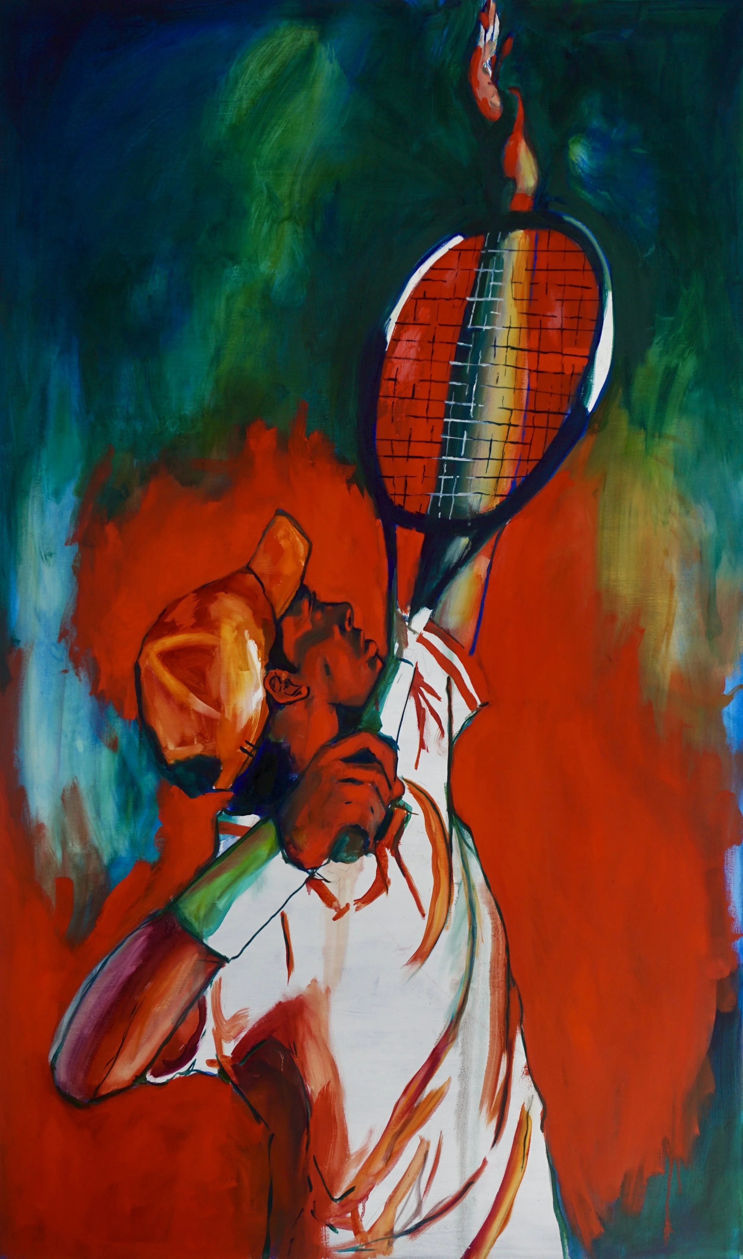 Serve, 2026, 60 in x 36 in ( 152.4 cm x 91.44 cm), Oil on Canvas
