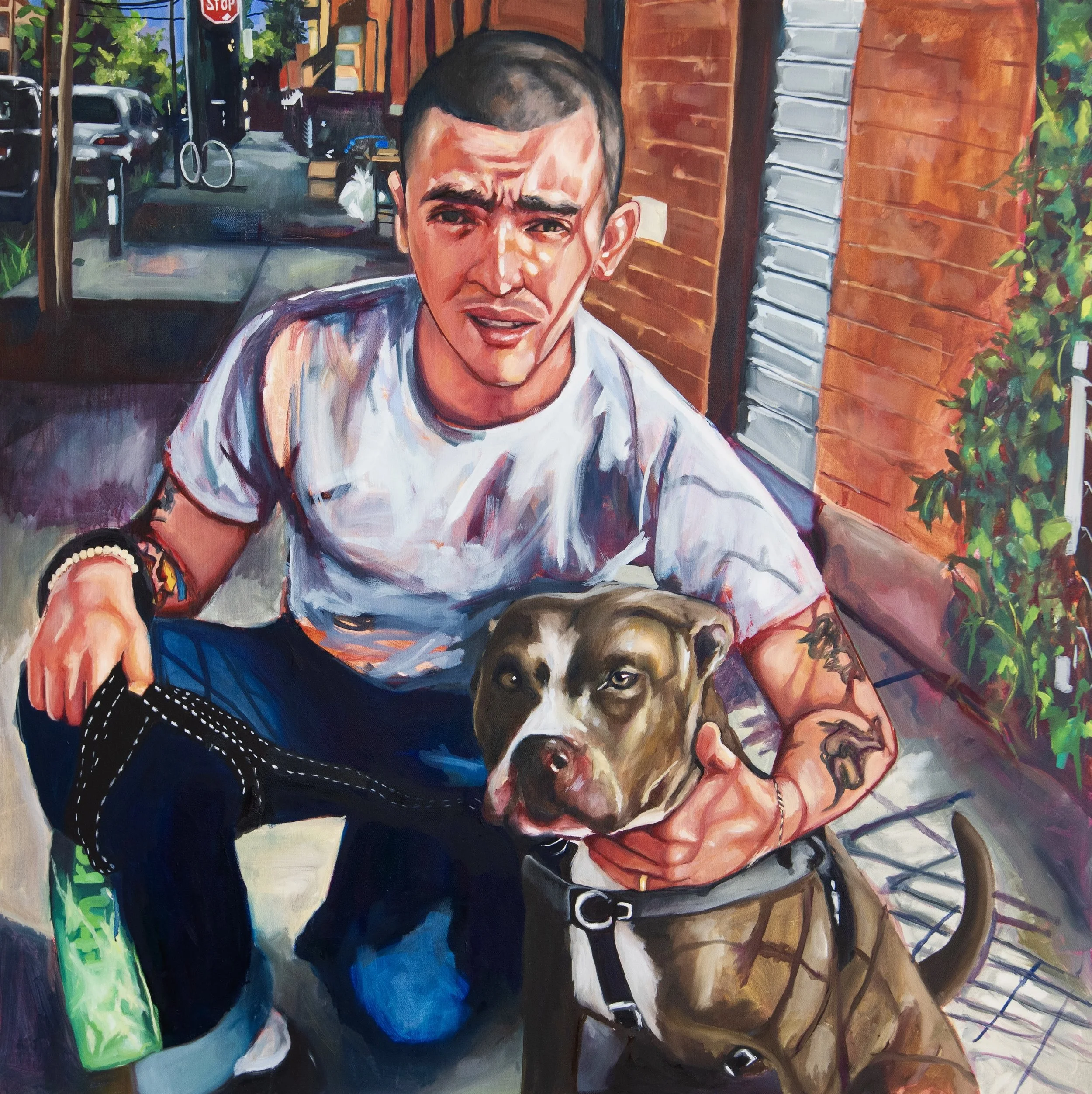 Sam and Chavo, 2026,  48 in x 48 in (121.92 cm x 121.92 cm), Oil on Canvas