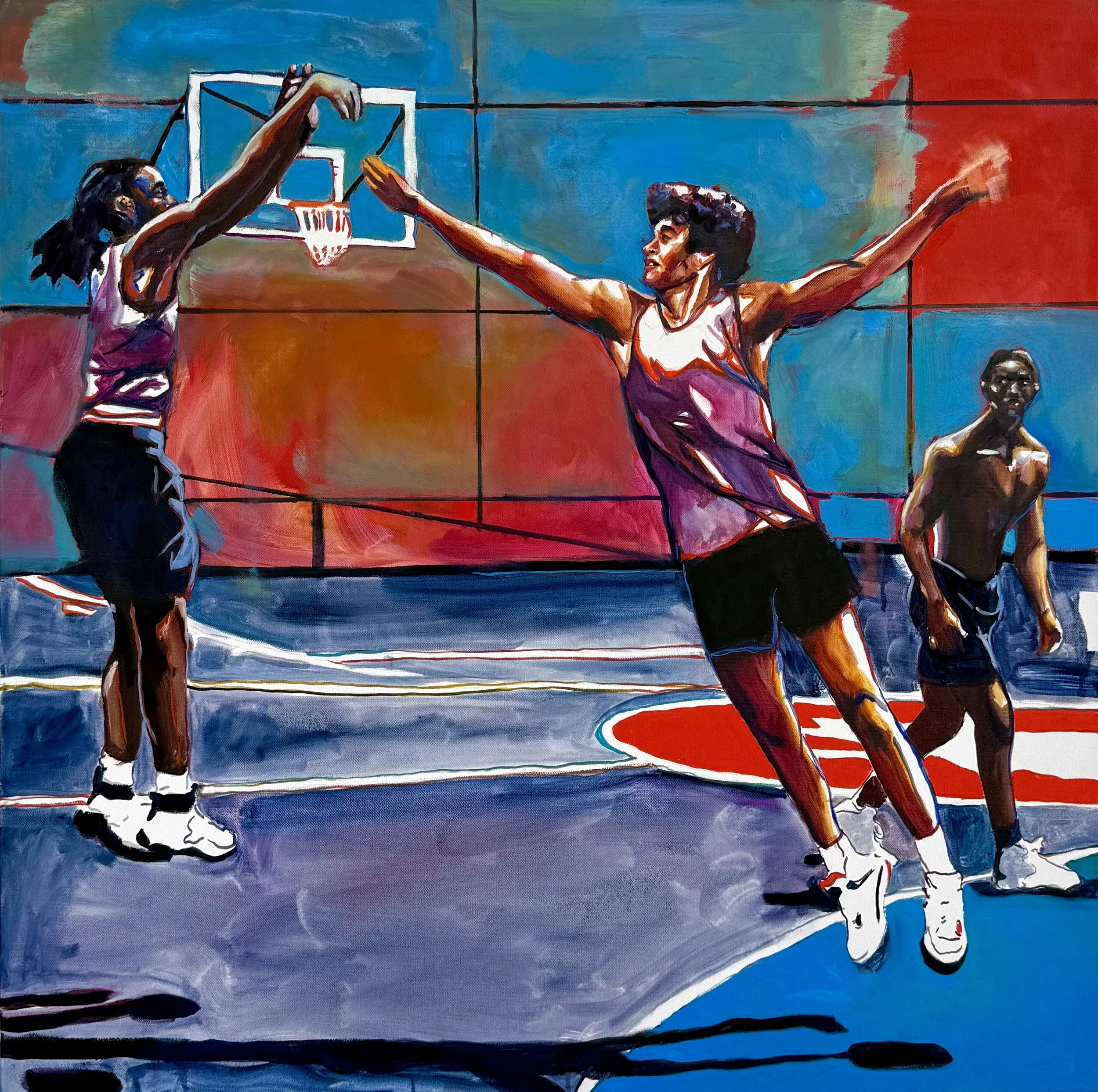 Dean Playground #2, 2026, 36 in x 36 in (91.44 cm x 91.44 cm), Oil on Canvas
