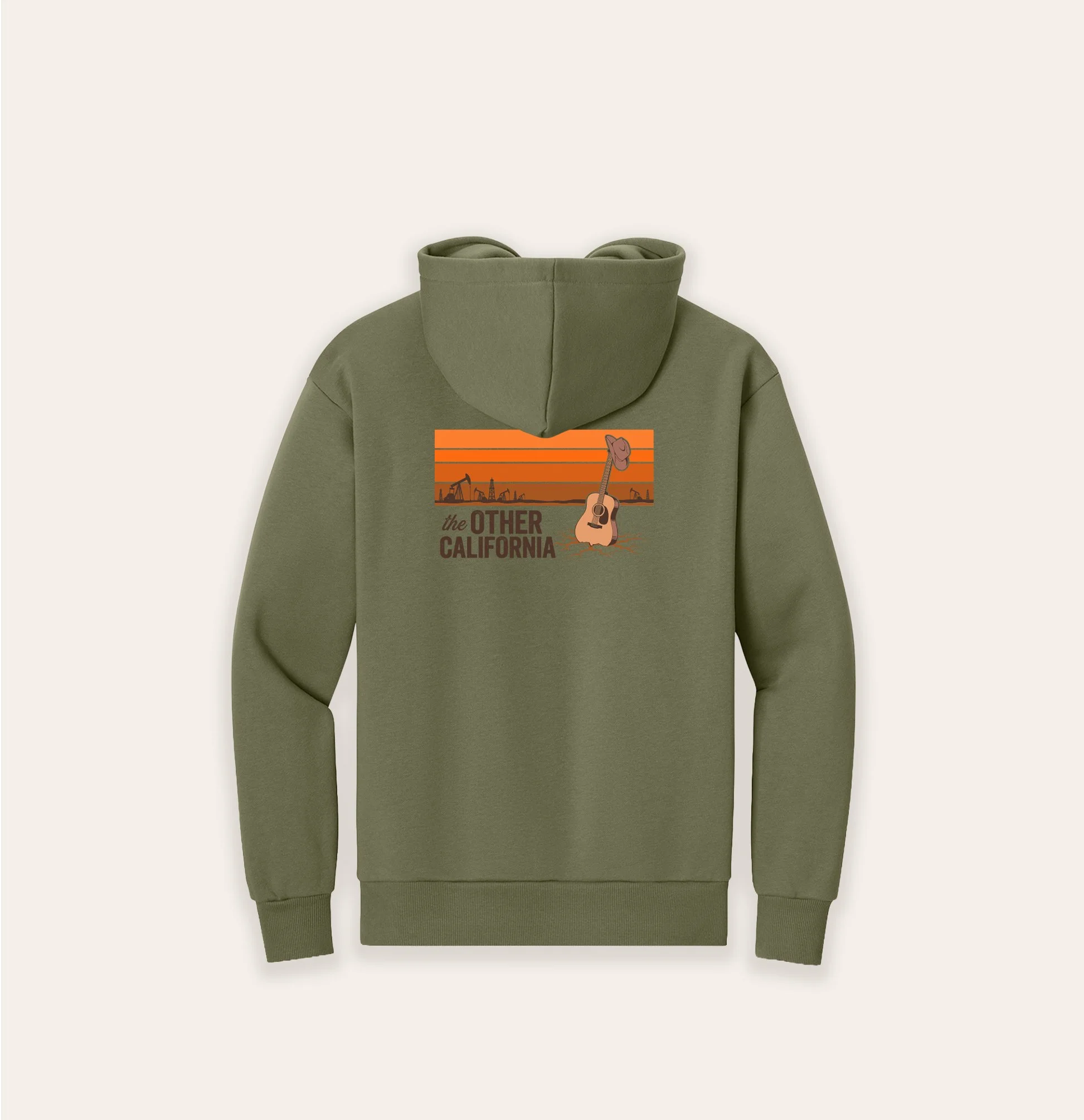 Hoodie, BAKO - Light Olive-Back.jpg