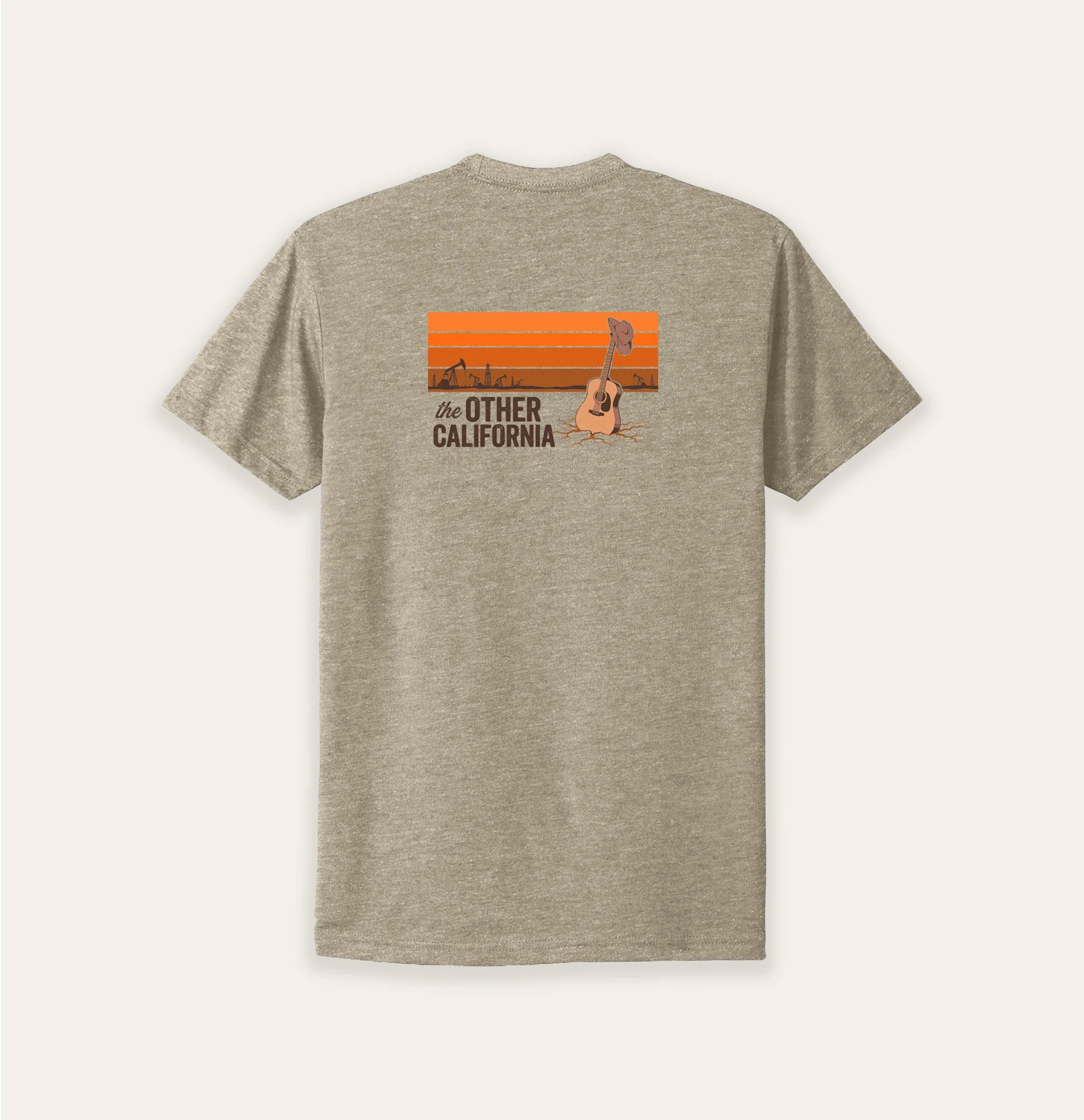 T shirt, Mens BAKO Heather-Tan-Back.jpg