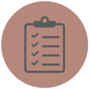 An abstract outline icon with diagonal lines within a circle shape.