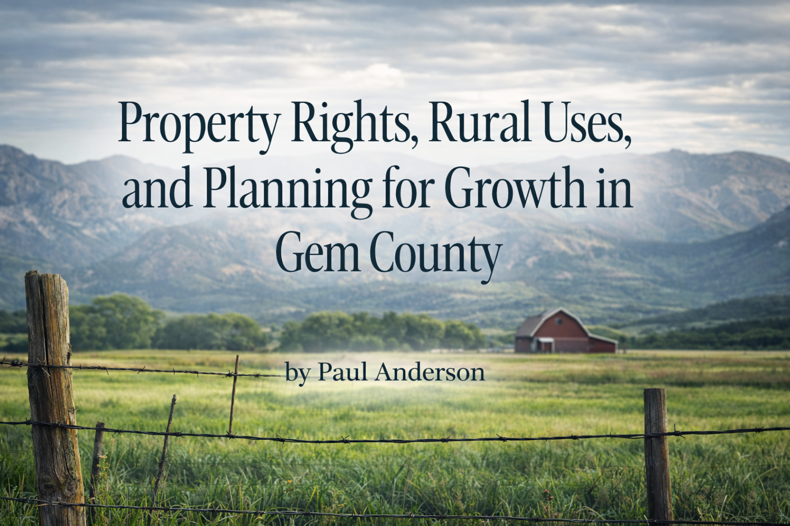 Property Rights, Rural Uses, and Planning for Growth in Gem County