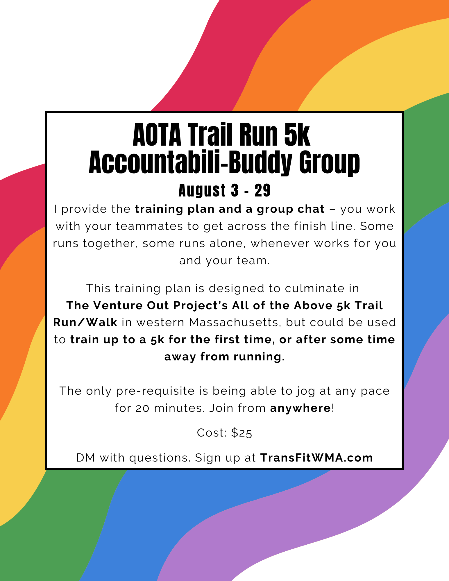 AOTA Trail Race 5k Four-Week Accountabili-Buddy Group