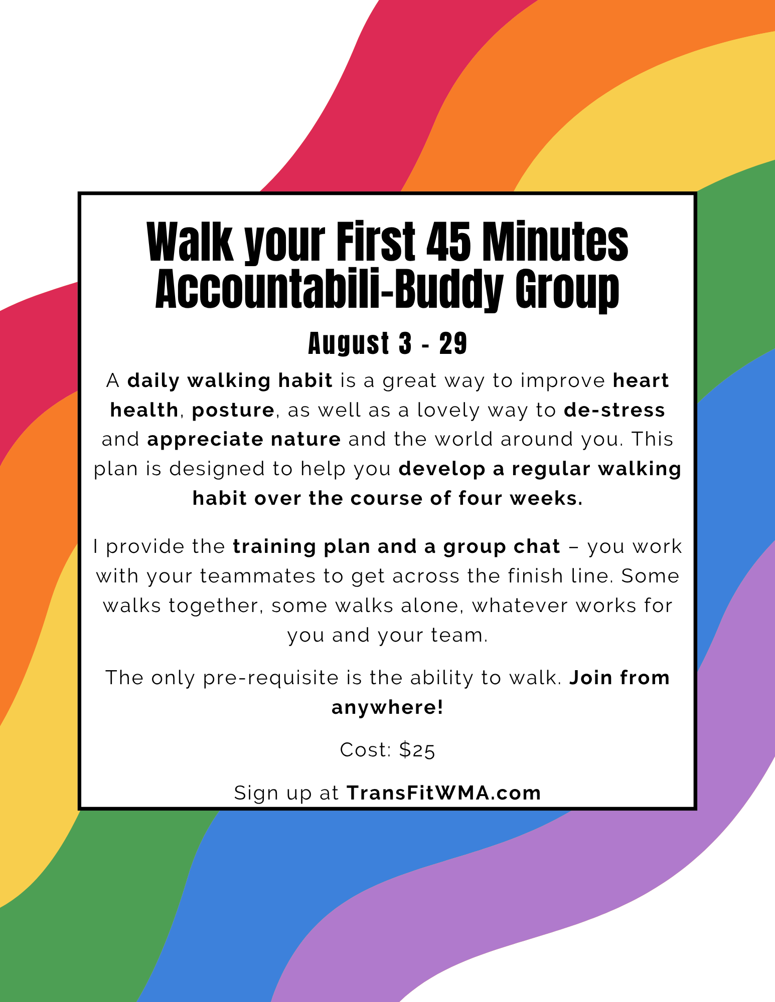 Walk Your First 60 Minutes Accountabili-Buddy Program