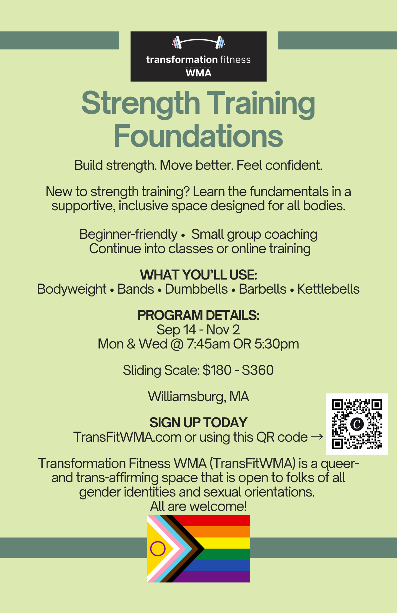 Strength Training Foundations (M/W Evenings)