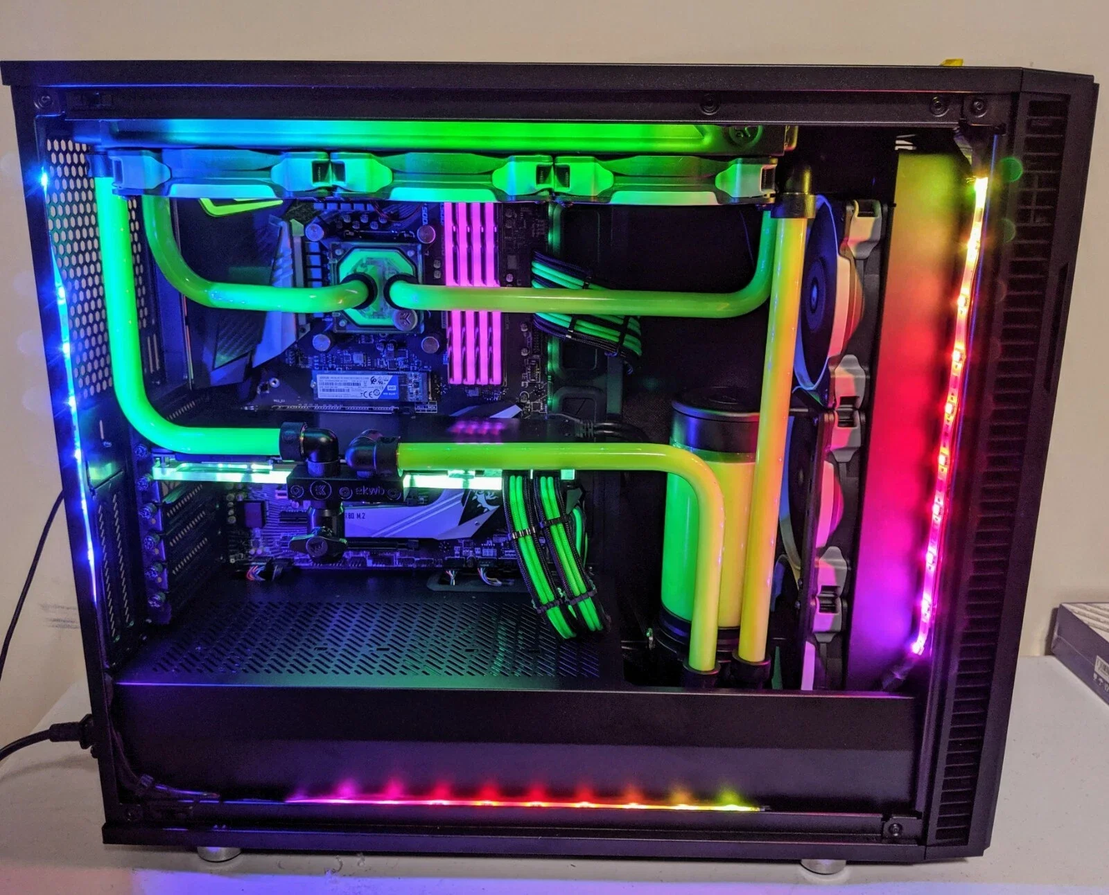 Custom PC with water cool loop