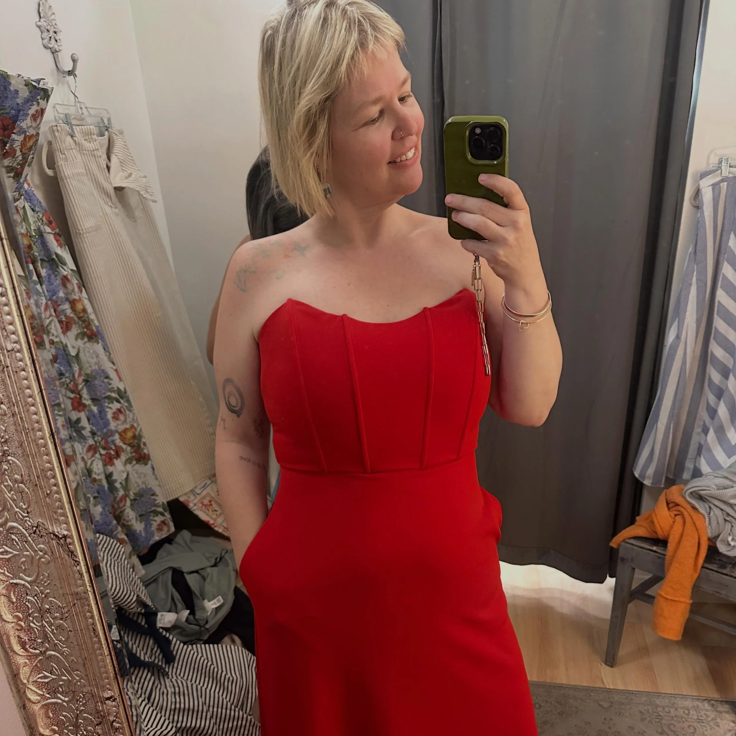 Why didn&rsquo;t I buy that red dress?! 

Gosh to even try the damn thing on, boy sis, you&rsquo;ve come a long way. I noticed this weekend the pure energy, like PURE HOLY SHIT WE ARE ALIVE DOING THE DAMN THING ENERGY. I wish I could bottle it.

 I t