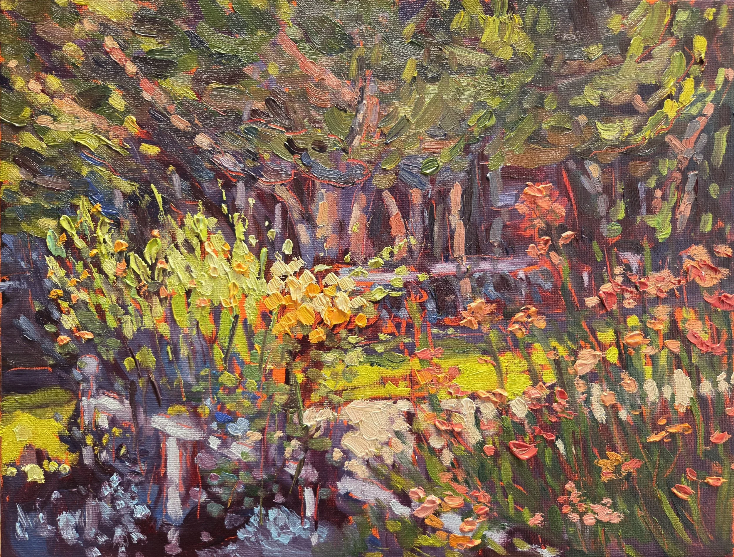 Sun Touched Garden Solvang CA 11 by 14.jpg