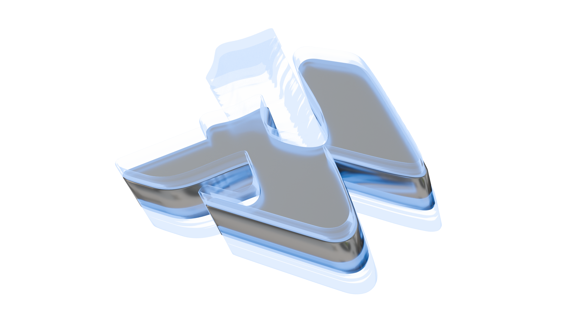 A futuristic, metallic, abstract 3D rendering with layered geometric shapes and a reflective surface, created with digital art techniques.