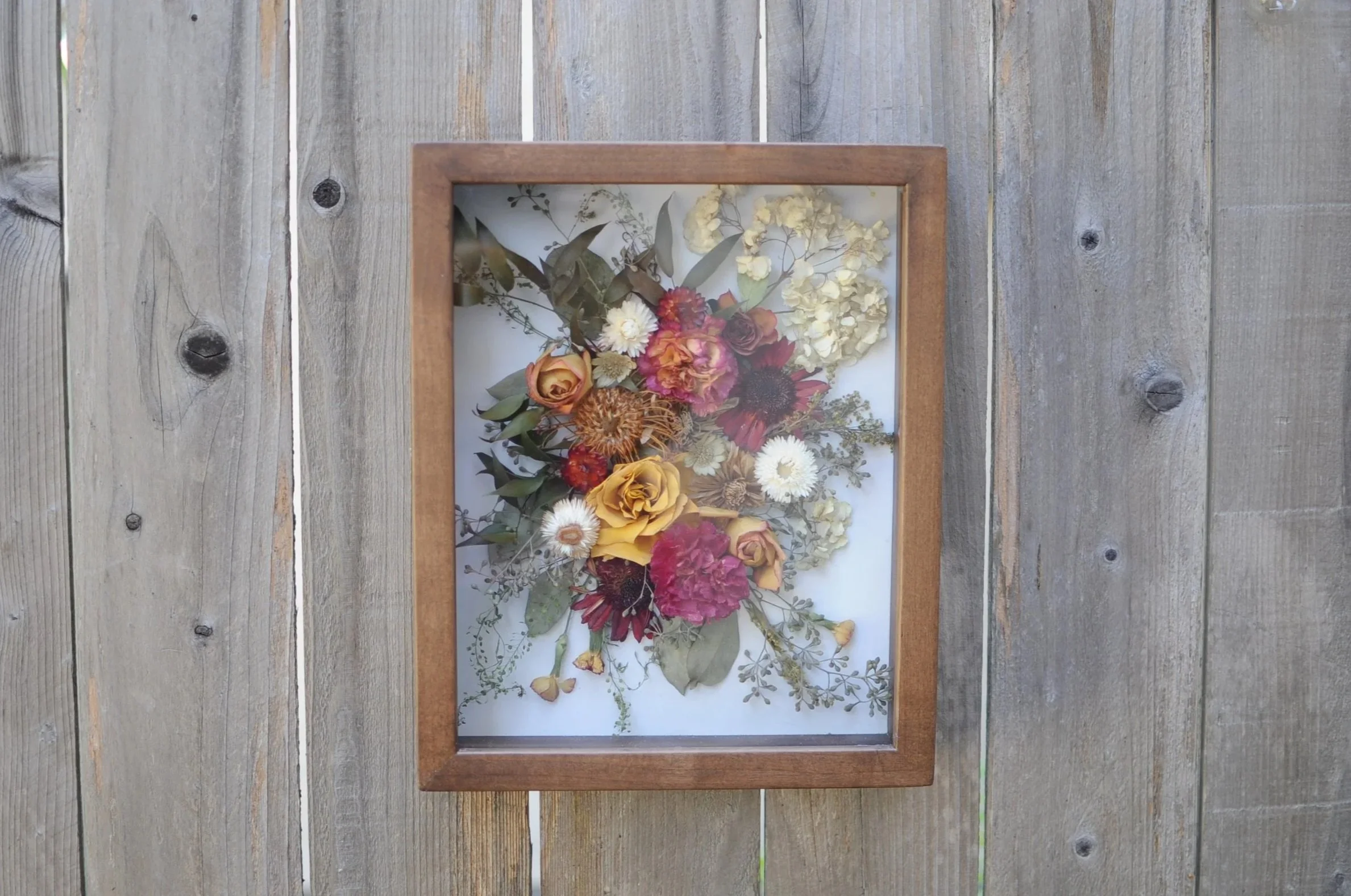 Large Preserved Floral Shadow Box