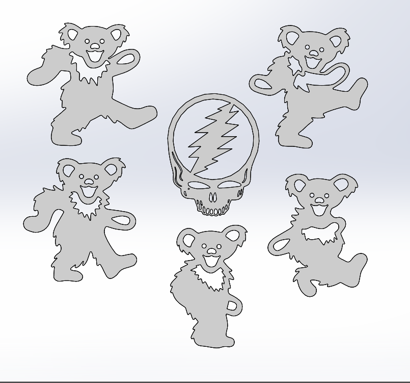 Grateful Dead Bear Garden Spike Set