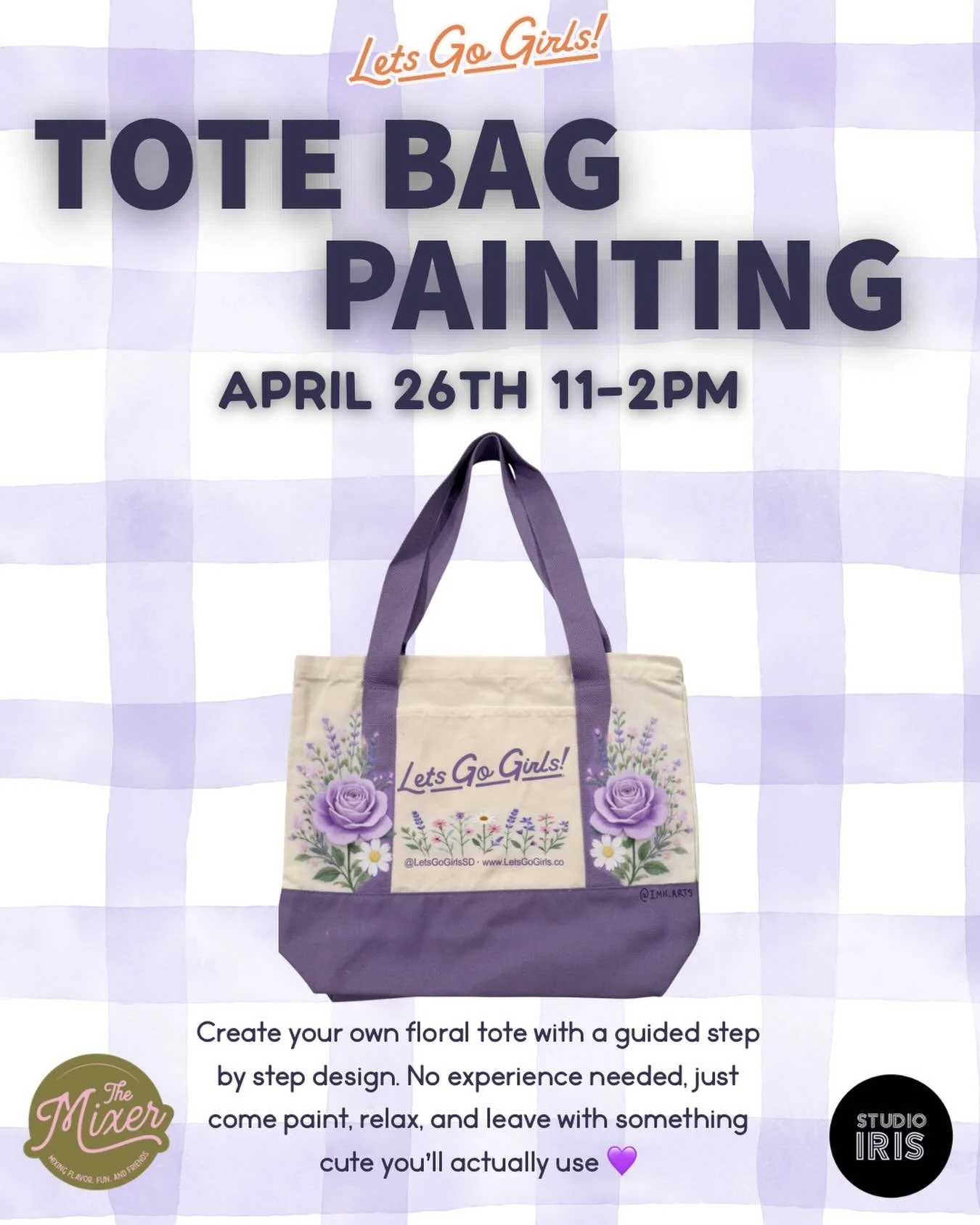 Come paint something cute you&rsquo;ll actually use 🌸

Join us for a Tote Bag Painting Workshop where you&rsquo;ll create a beautiful floral design step by step. Whether you&rsquo;re going soft and simple or adding your own little twist, you&rsquo;l