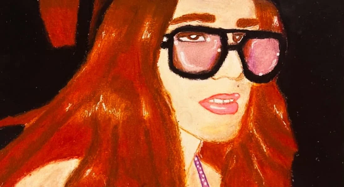 Self Portrait (oil pastel on paper 8x5in) 