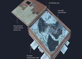 Diagram of a rooftop with a hot tub and solar panels, showing expansion of the existing hot tub and planning for solar panel installation and water supply.