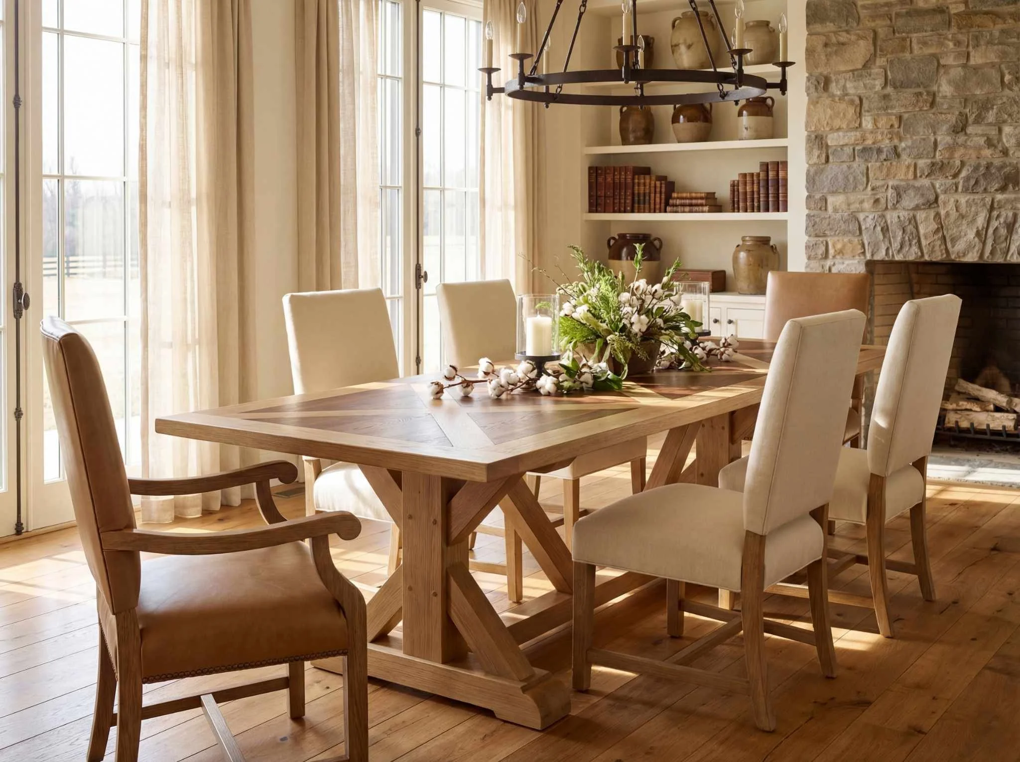 Bourbon-Country X-Trestle Table