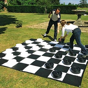 life size checkers rental