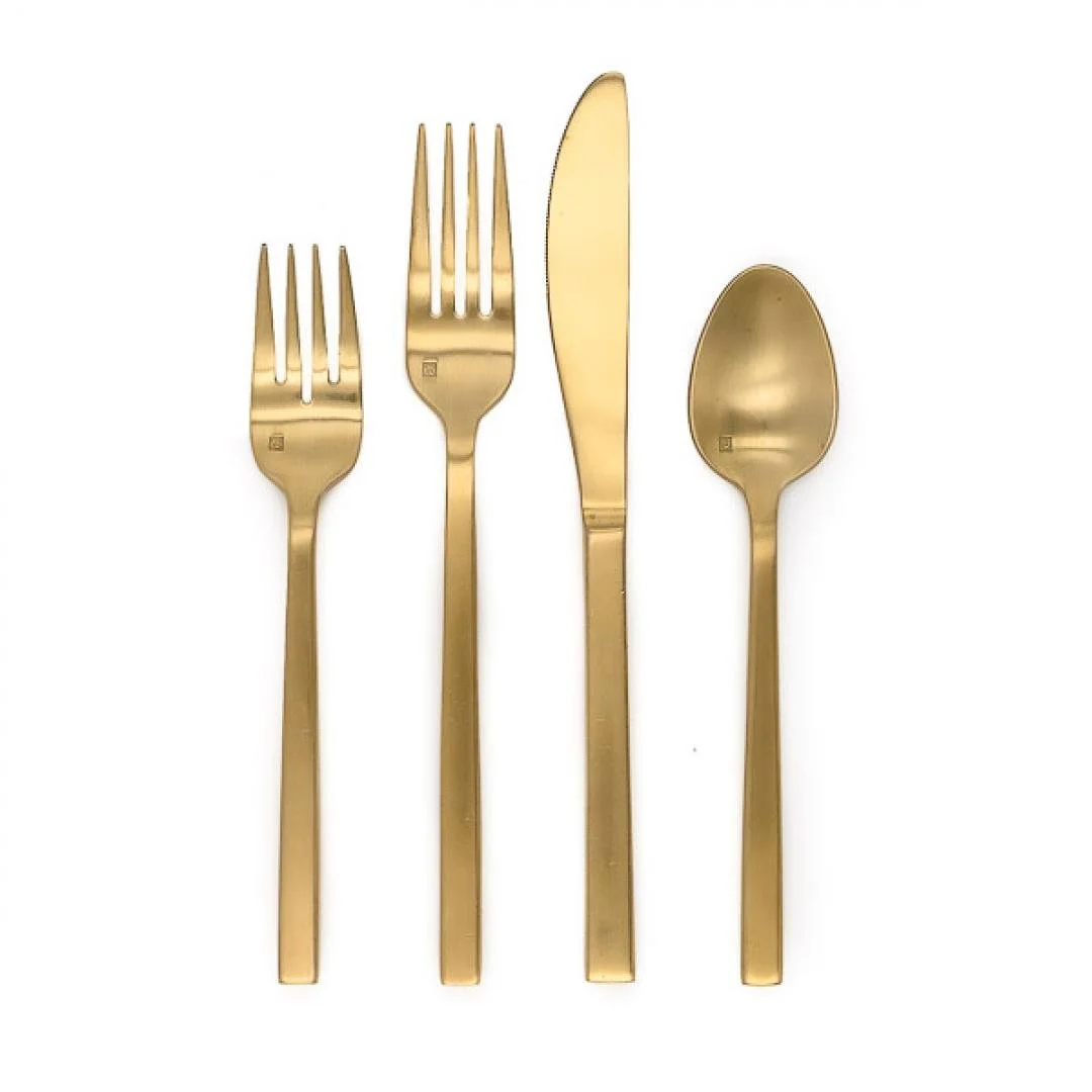 Arezzo Gold Brushed Flatware-rental-indianapolis