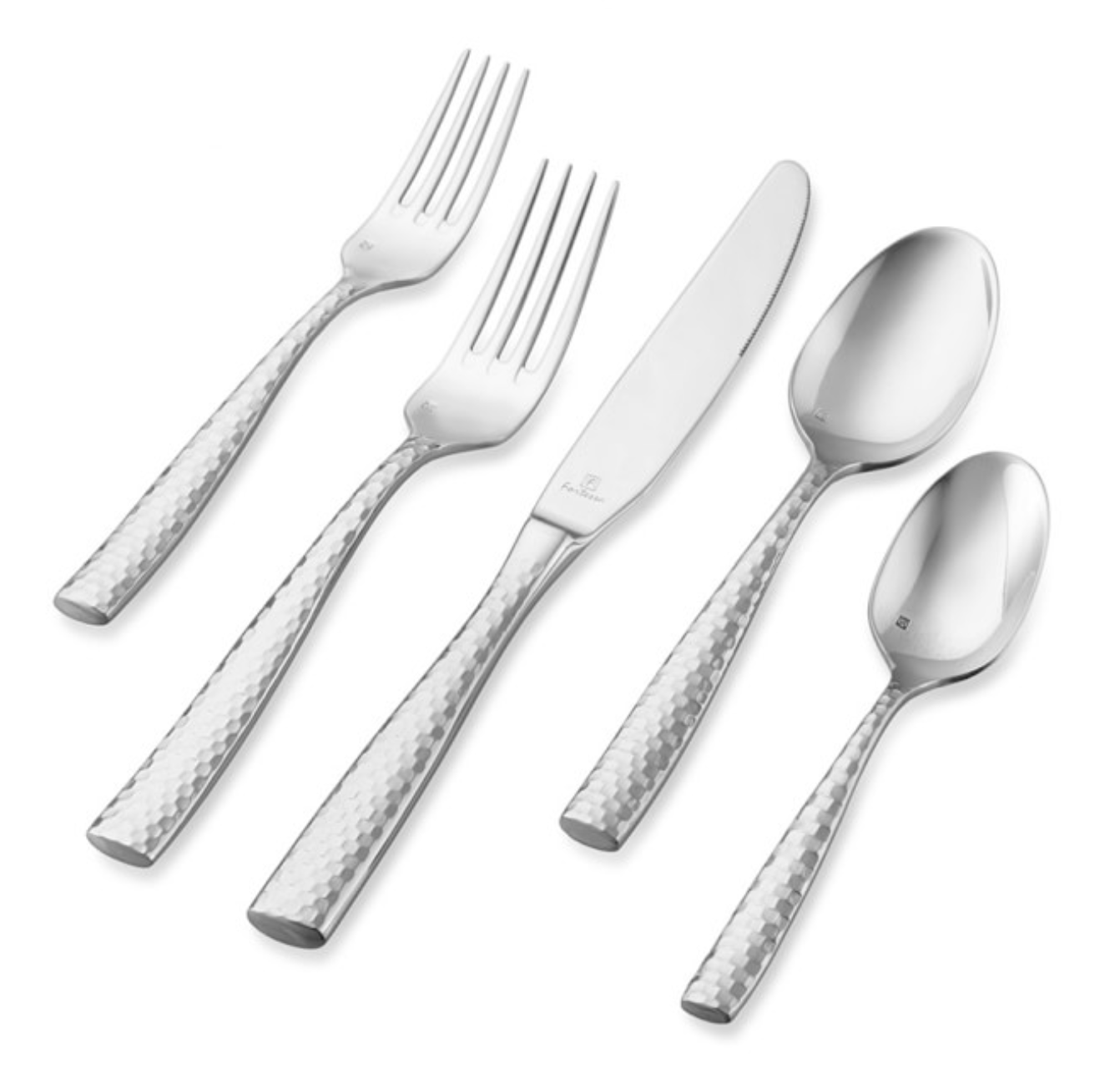hammered-flatware-silverware-rental-Arezzo Gold Brushed Flatware-rental-indianapolis.png