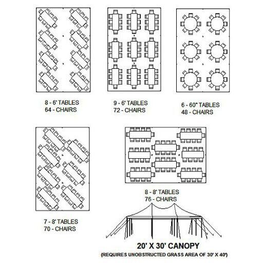 Sample 20x30 Tent Layout