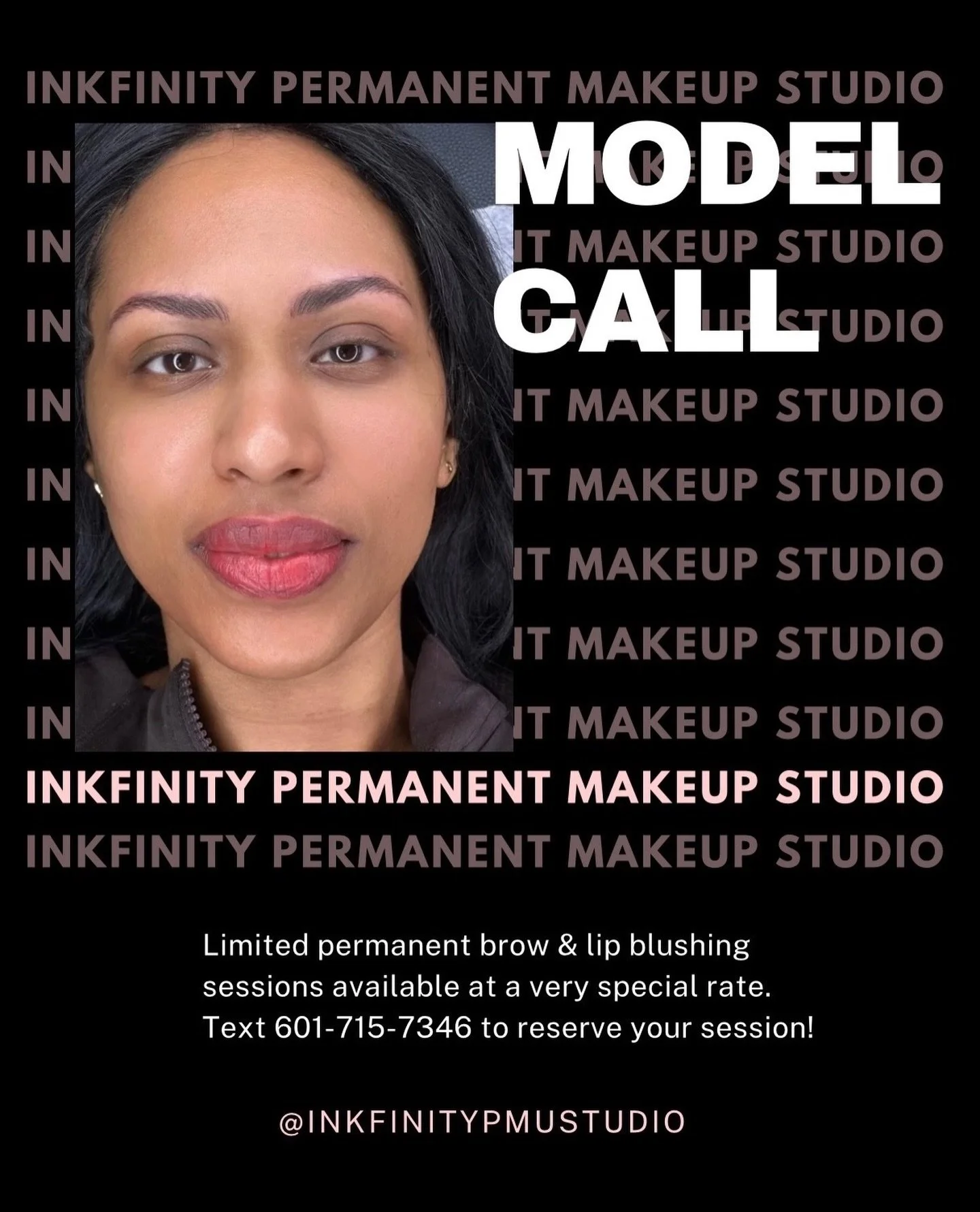 MODEL CALL 🤍
Subtle enhancement. Elevated beauty.

Inkfinity Permanent Makeup Studio is offering exclusive model sessions for permanent brows &amp; lip blushing at a special introductory rate.

Natural results. Customized approach.
Spots are limited