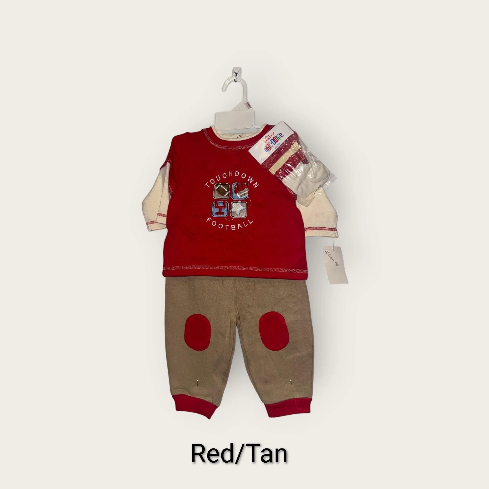Baby Okie Dokie 2-piece Sets with Socks Poppy Med Tan.jpg