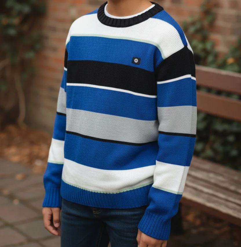 Southpole "Royal" Striped Knit Sweater