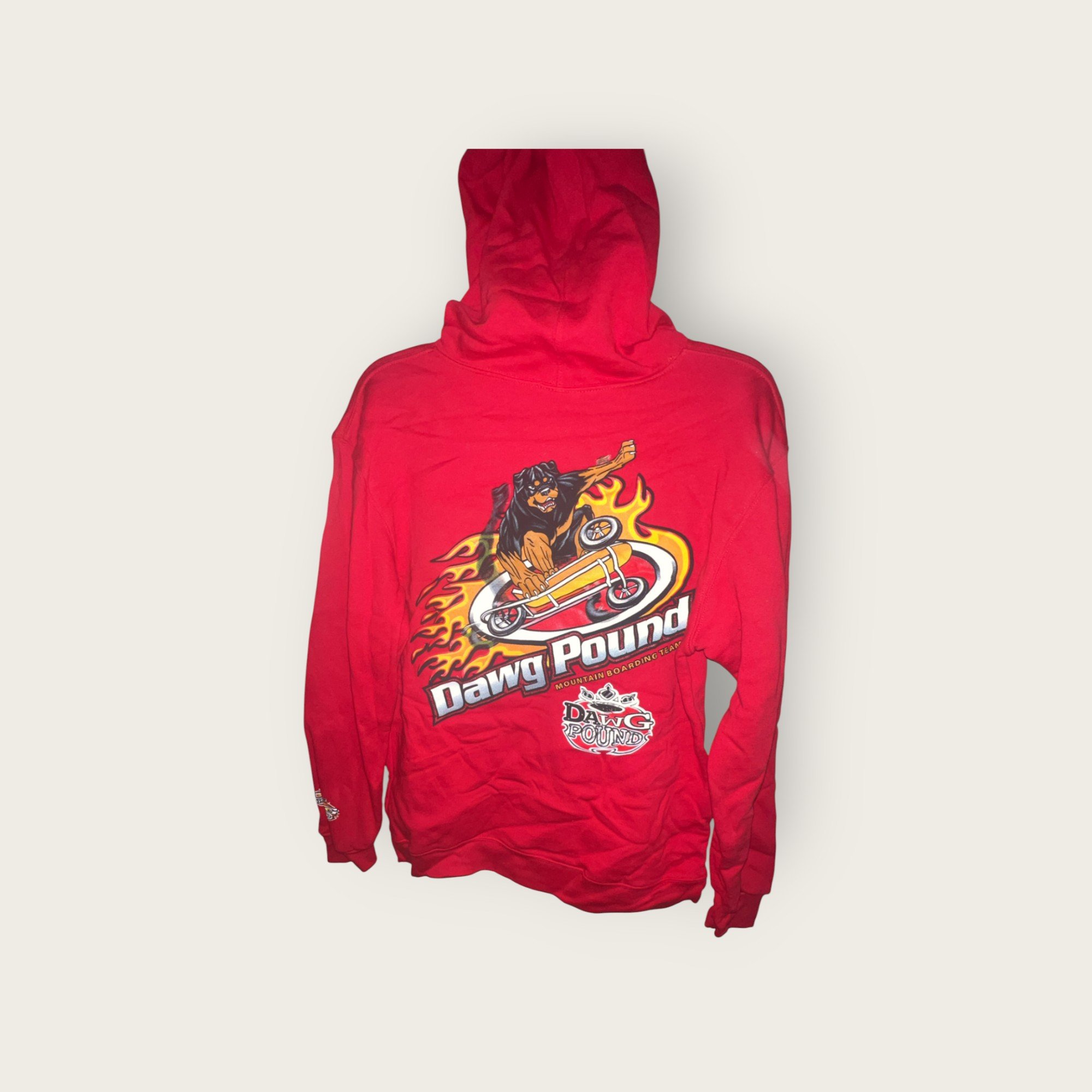 90s Dawg Pound "Rottweiler Riding Skateboard" Youth Hoodie