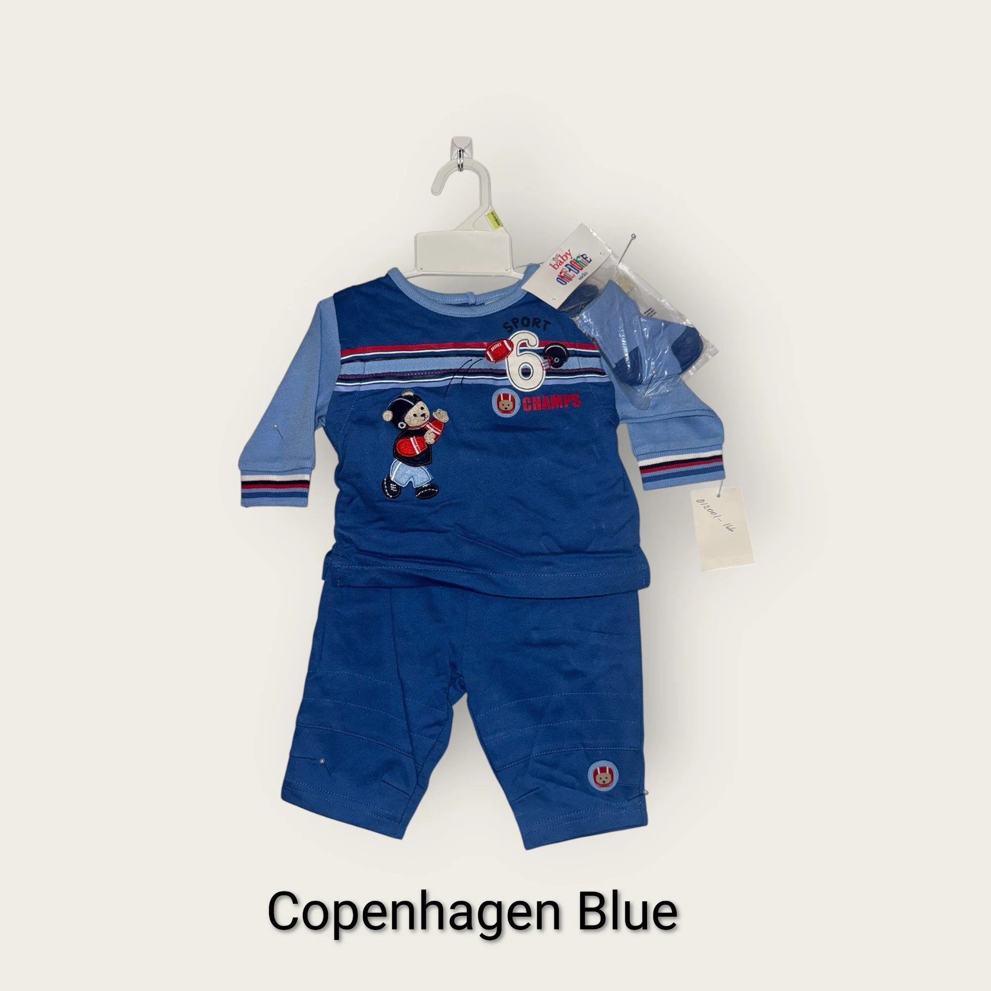 Baby Okie Dokie 2 Piece Set w Socks Copenhagen Blue.jpg