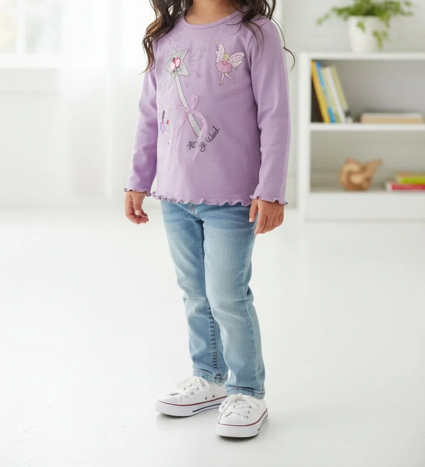 Okie Dokie "Fairy Wand" Wisteria Long Sleeve