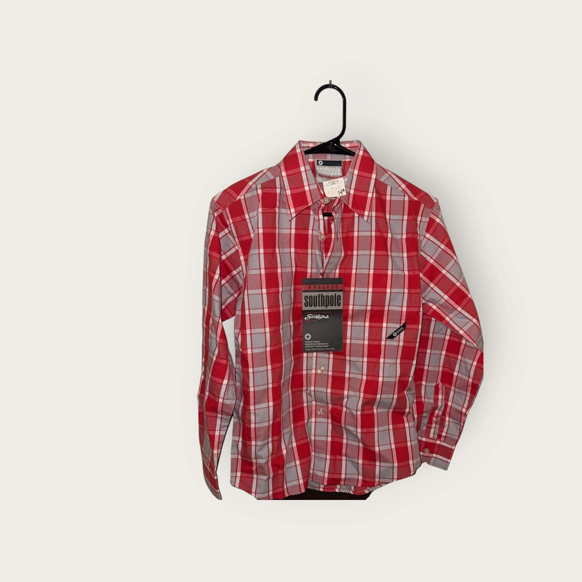 Southpole Plaid Youth Button Up