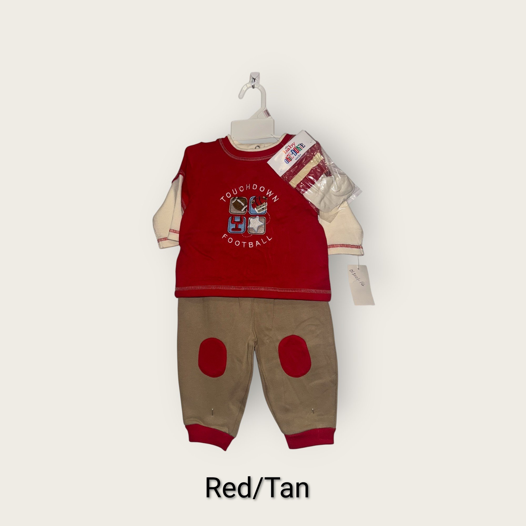 Baby Okie Dokie 2-piece Sets with Socks Poppy Med Tan.jpg