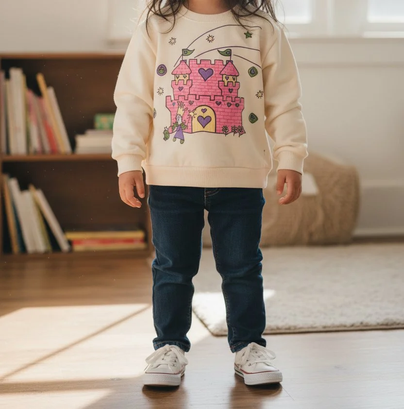 Okie Dokie "Castle" Yellow Sweater