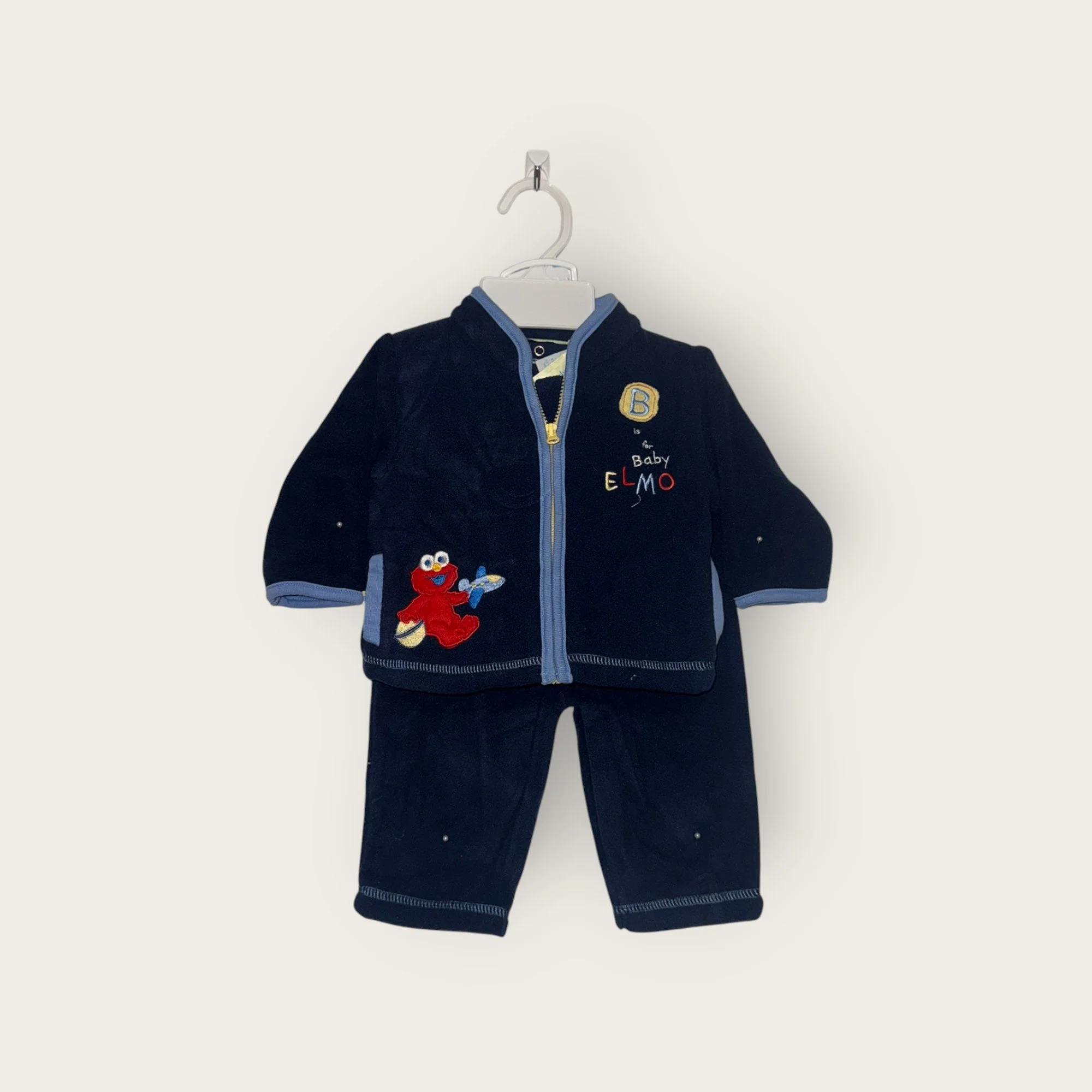 Elmo Navy Zip-Up 3 Piece Set