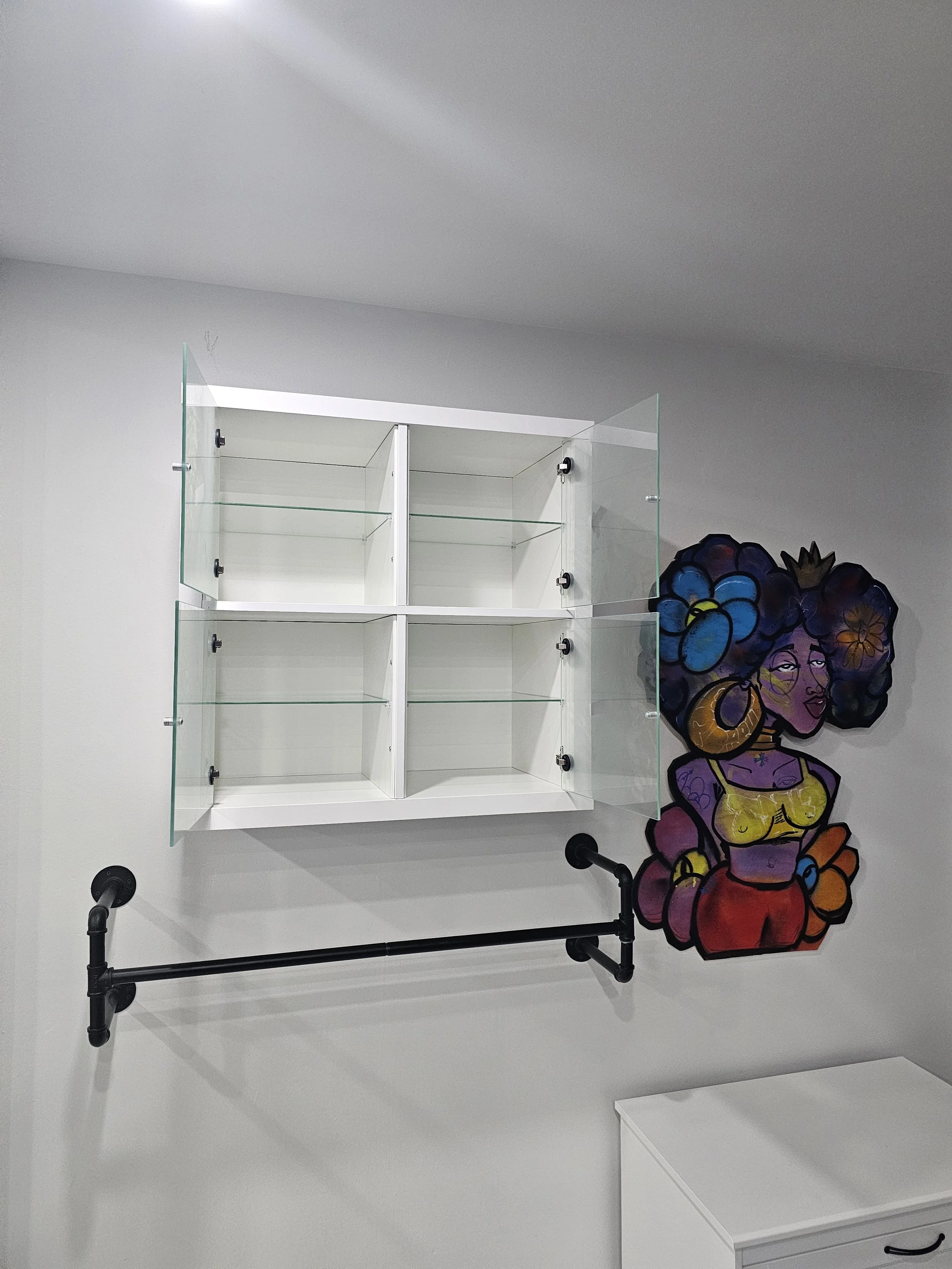 mounting display cabinet