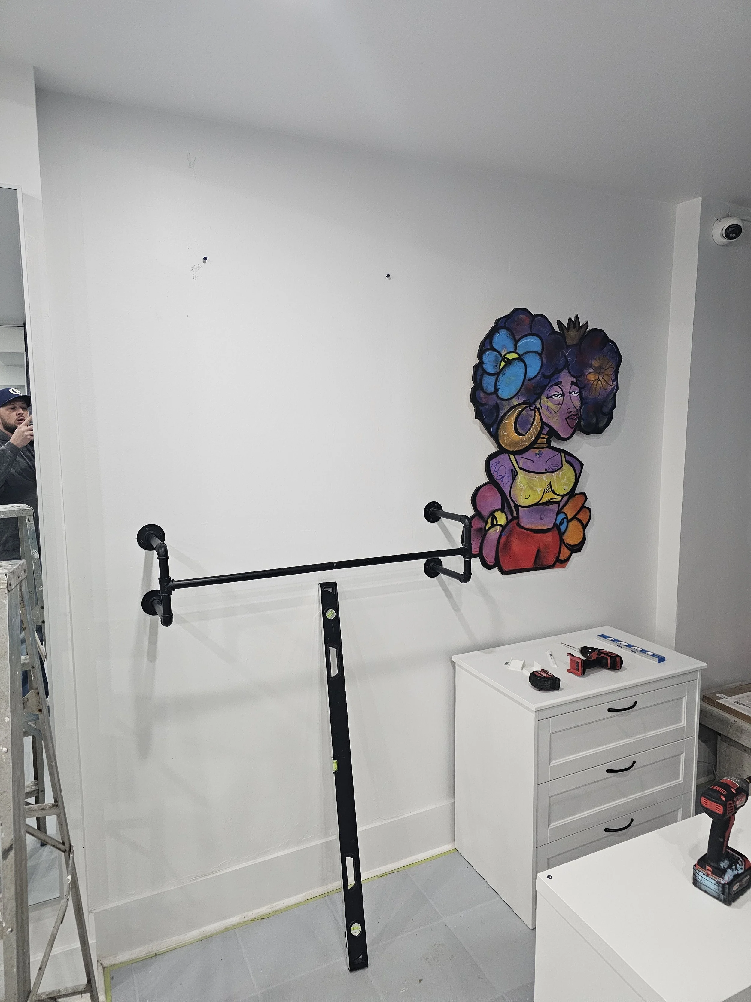 mounting clothes rack