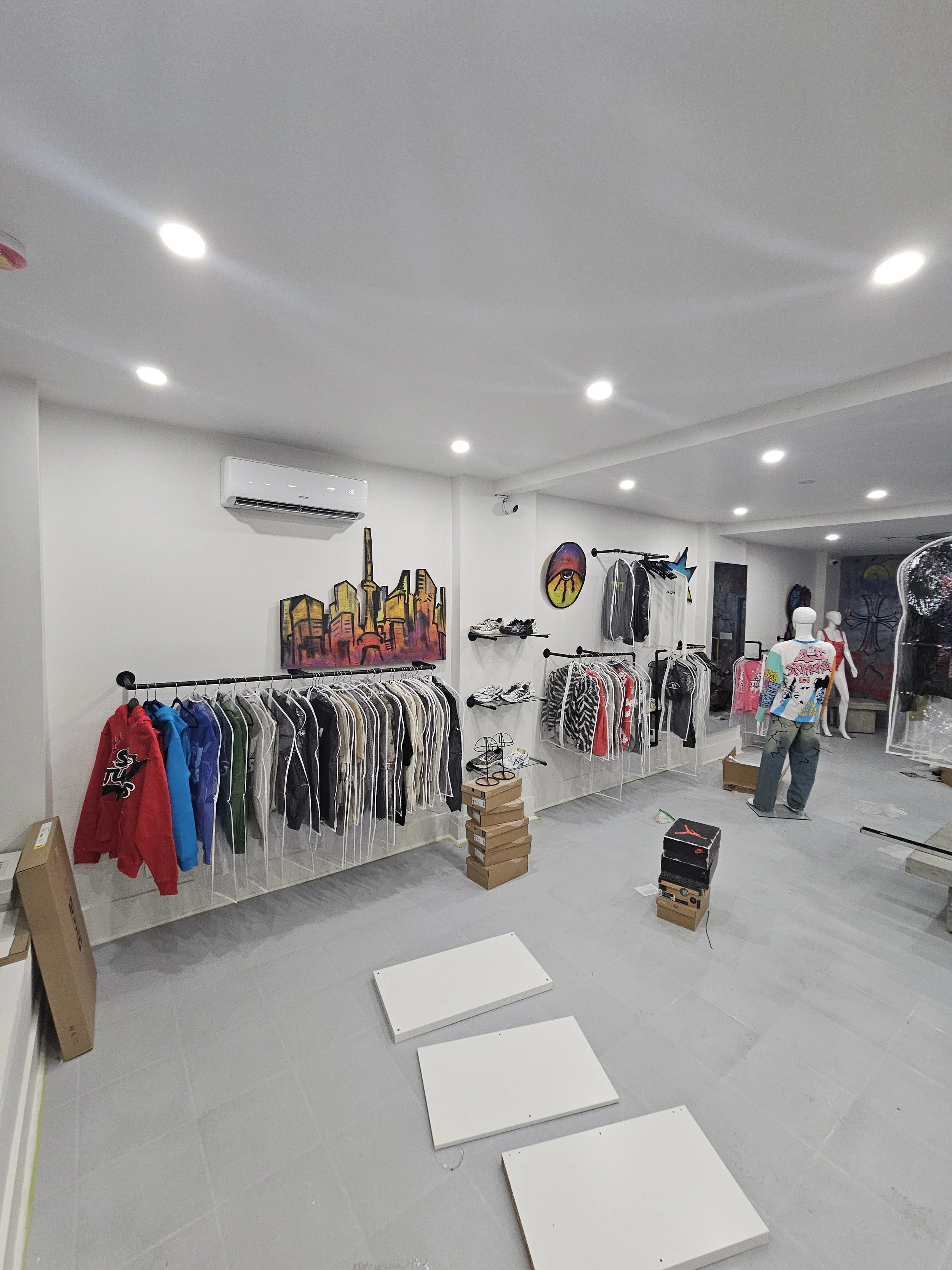 mounting shelves and coat racks