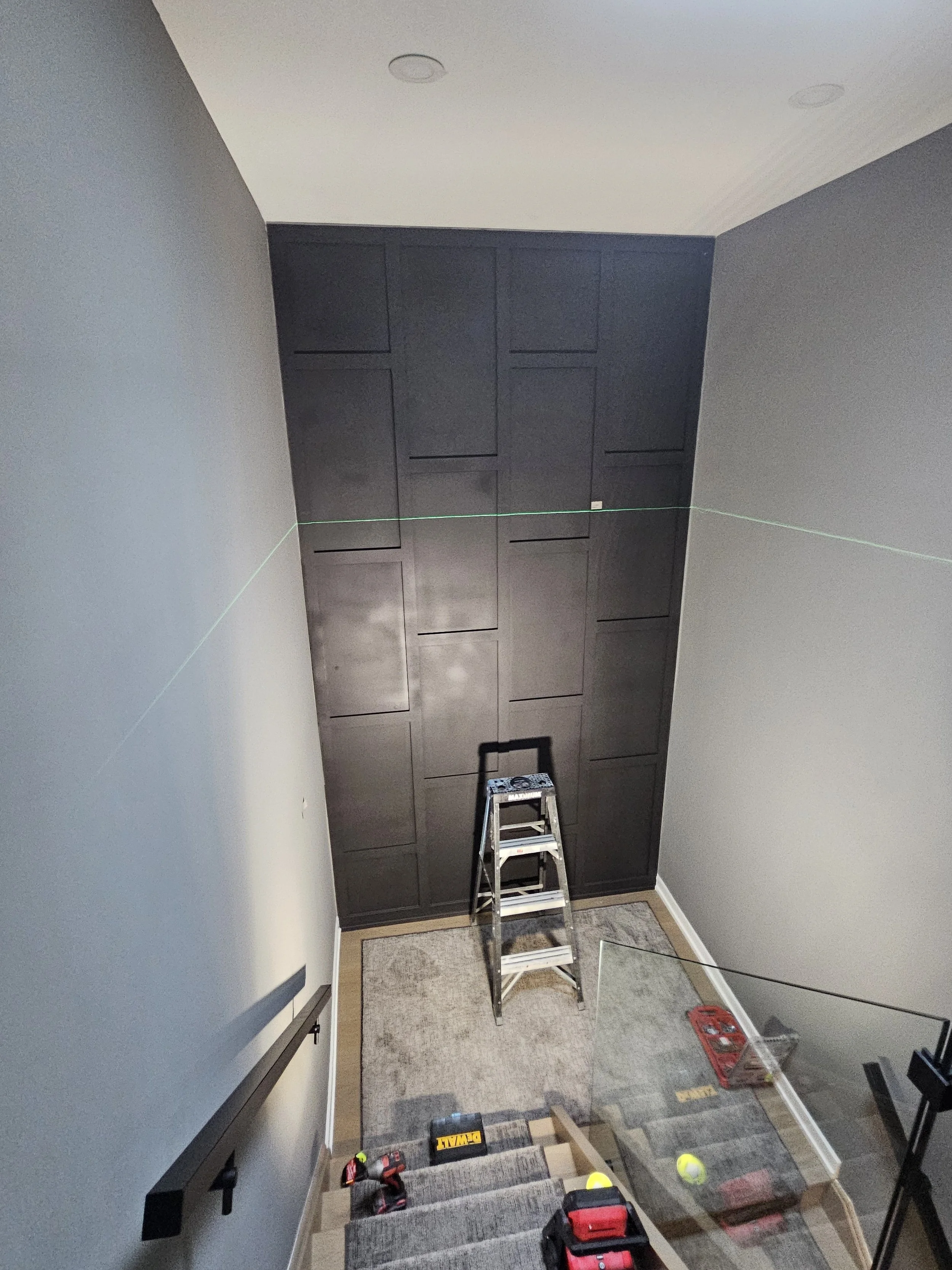 preparing to mount mirror