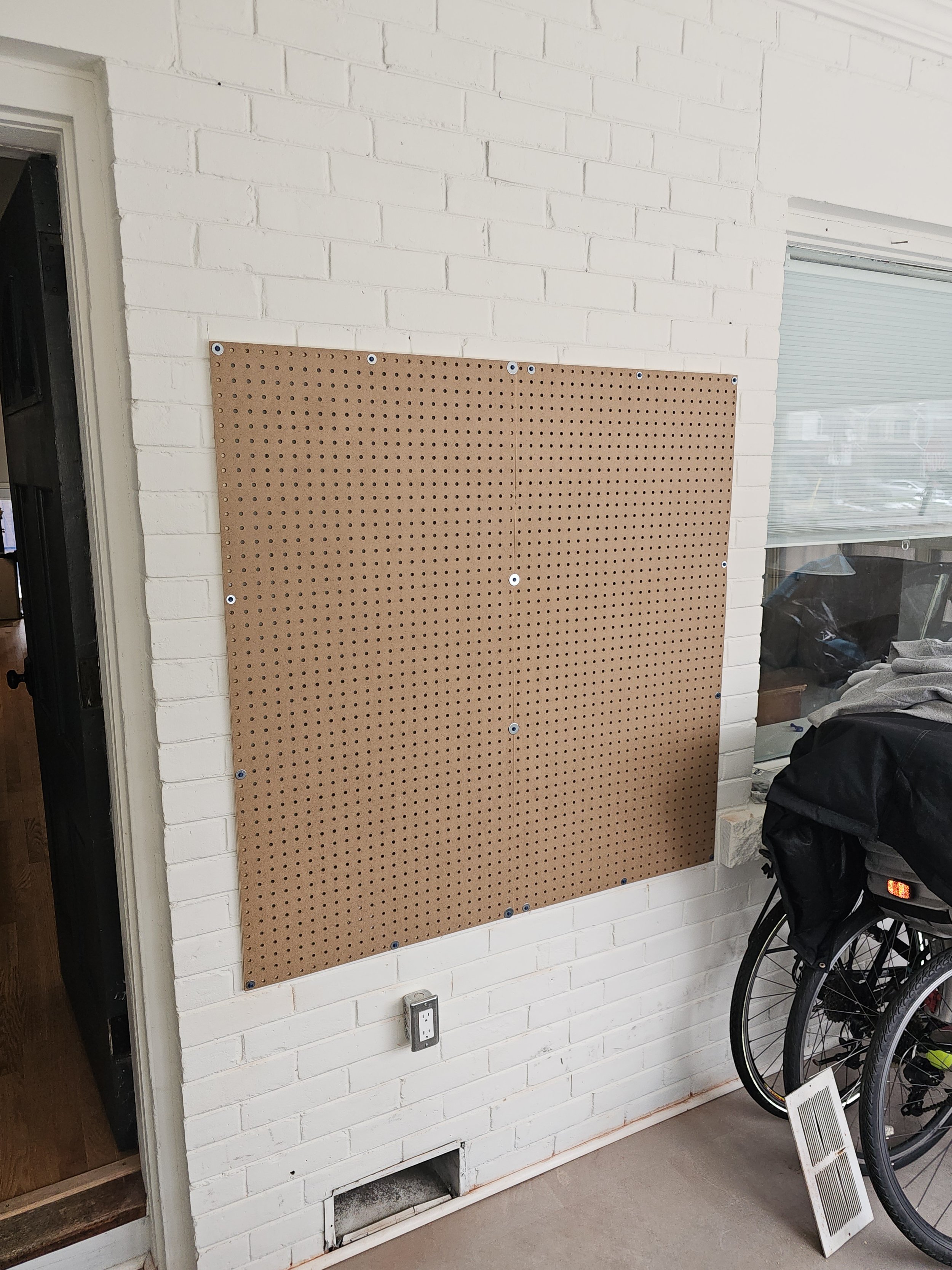 mounting pegboard