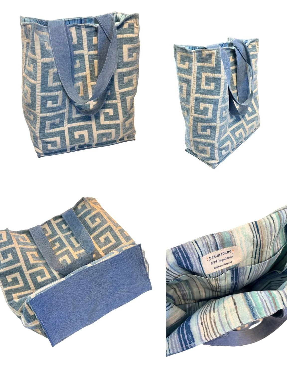 The Azure Labyrinth Tote/ Willie Mae Tote Collection