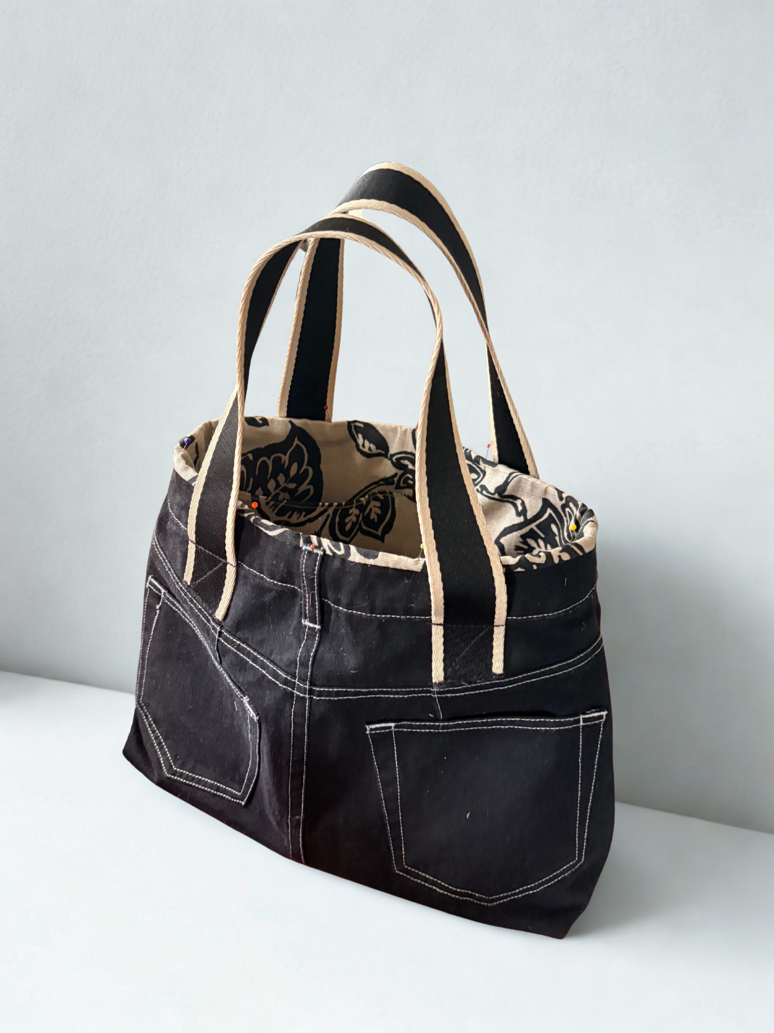 The Groundline Mini Carryall — Noir Botanical Edition