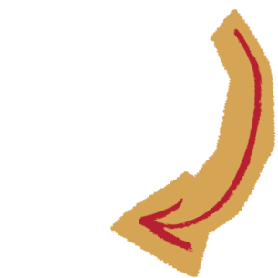 Illustration of a taco with fillings and a red arrow pointing downward.