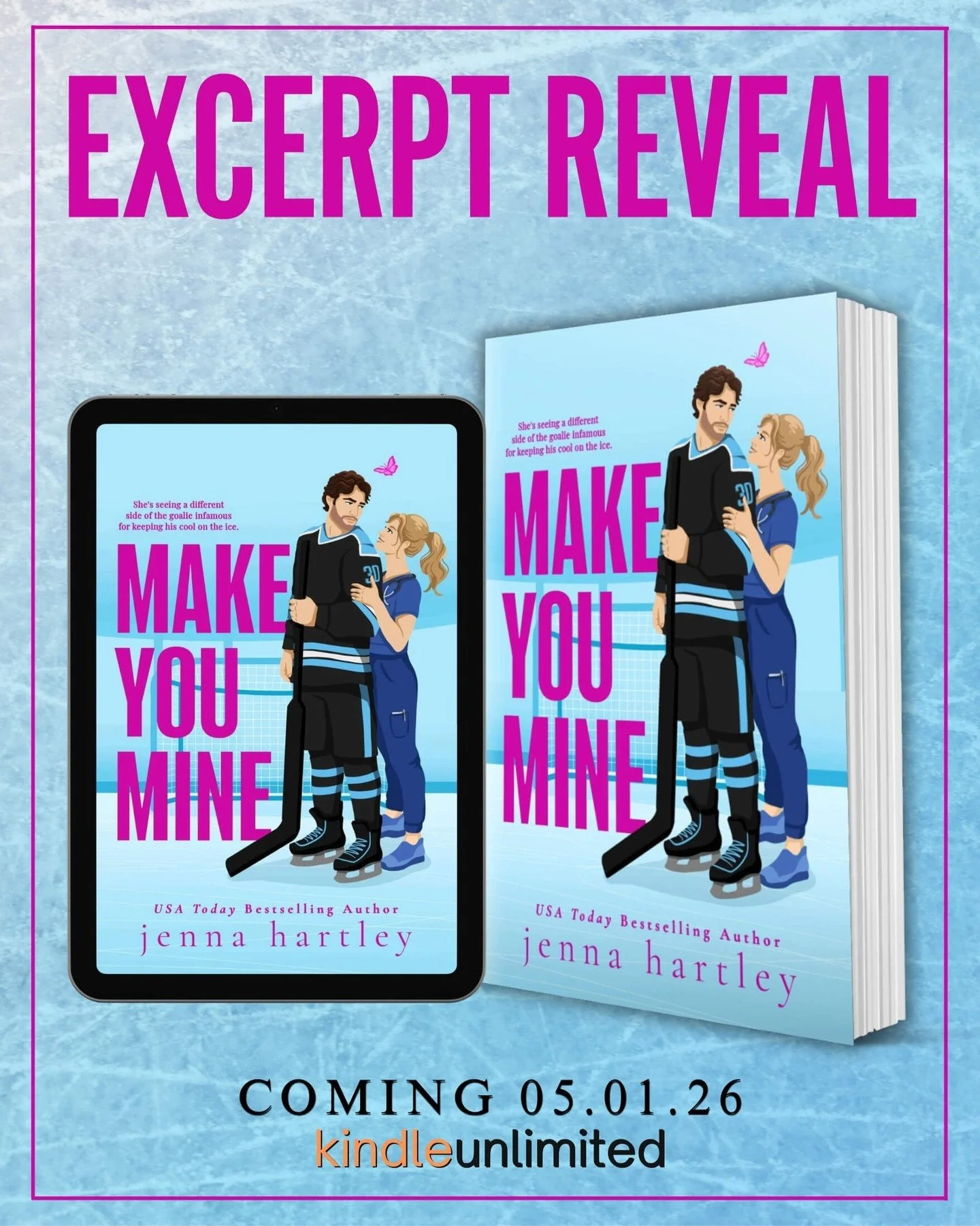 ✨EXCERPT: MAKE YOU MINE by @authorjennahartley releasing May 1st! 
Pre-Order it now for only $3.99 as it will go up upon release! 

#PreOrderHere 
https://mybook.to/MakeYouMineHockey 

&ldquo;So then, why don&rsquo;t you date?&rdquo; Bryn asked.

&ld