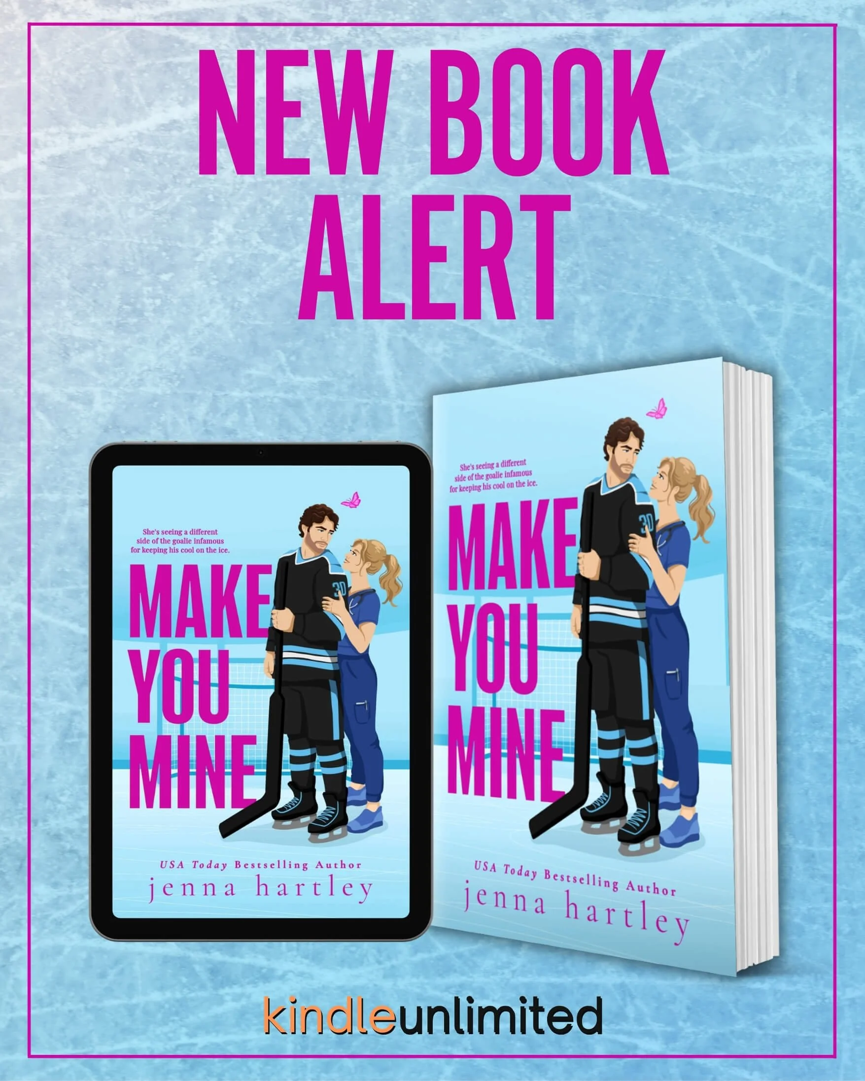 ✨Did you see?✨MAKE YOU MINE by @authorjennahartley is available NOW! Grab it in KU! 
 #OneClickHere 
https://mybook.to/MakeYouMineHockey 

Why you need to #ONECLICK this book&hellip;
🏒Hockey
🩵Late husband&rsquo;s teammate/best friend
🏒Friends to L