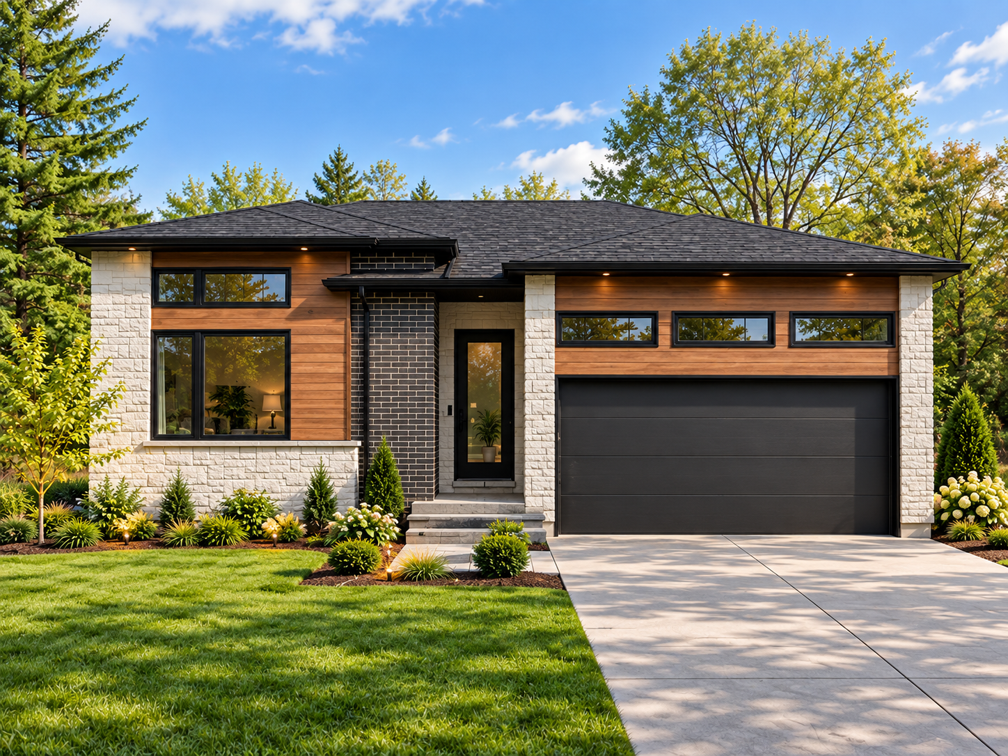 Rendering of a modern bungalow by County Homes