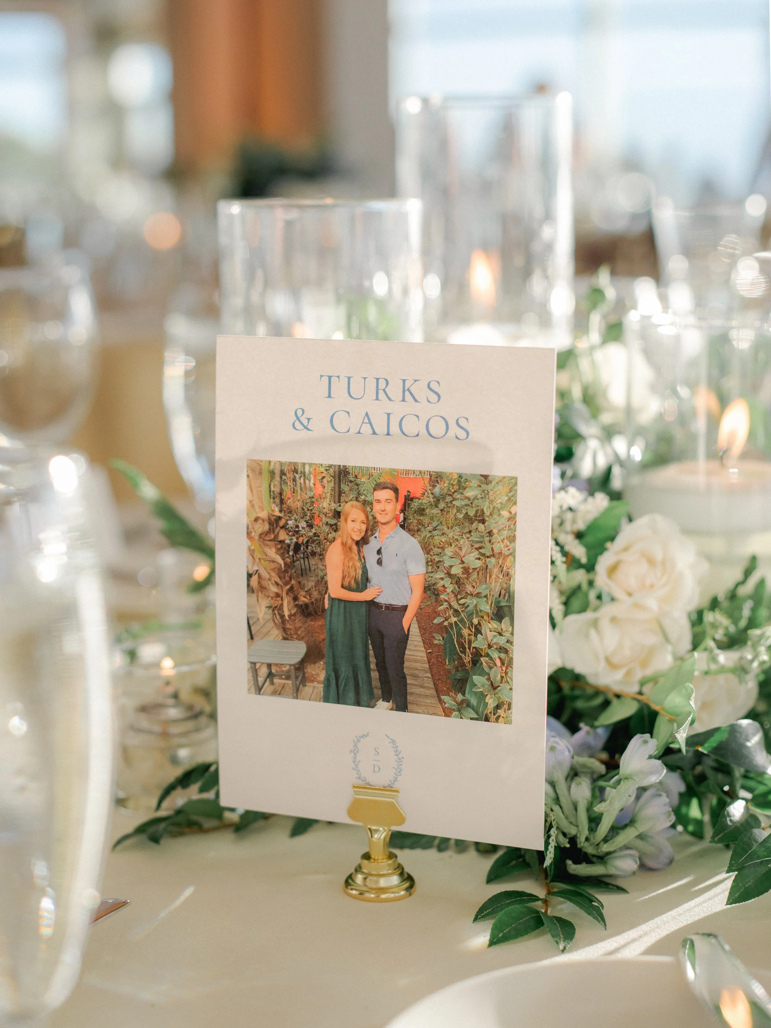 Card stock table number for coastal blue wedding at OceanCliff Hotel in Newport
